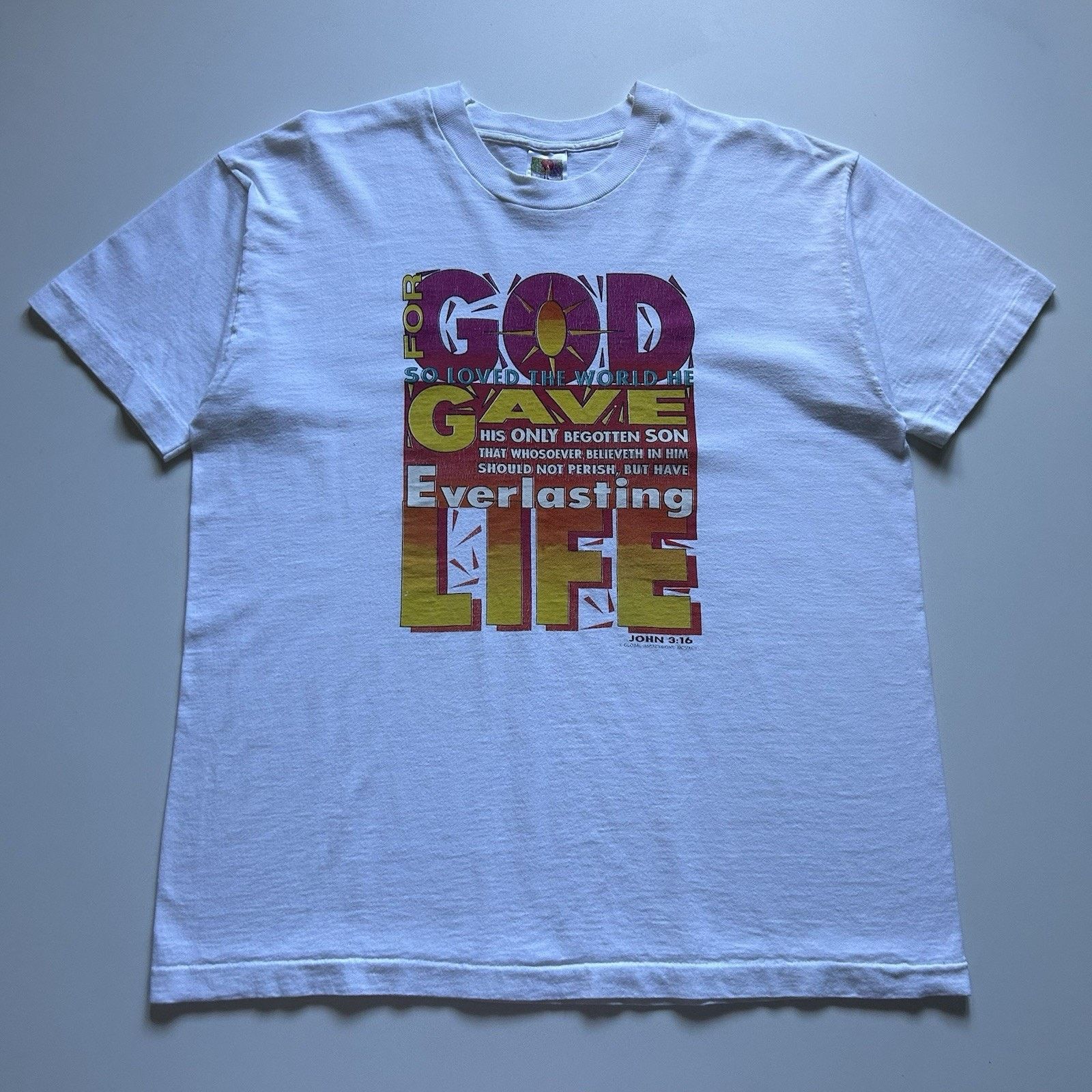 Vintage God T Shirt Xl Jesus Religion Bible Verse John 3 16 Hoodie, Sweatshirt | PodTeesHub.com