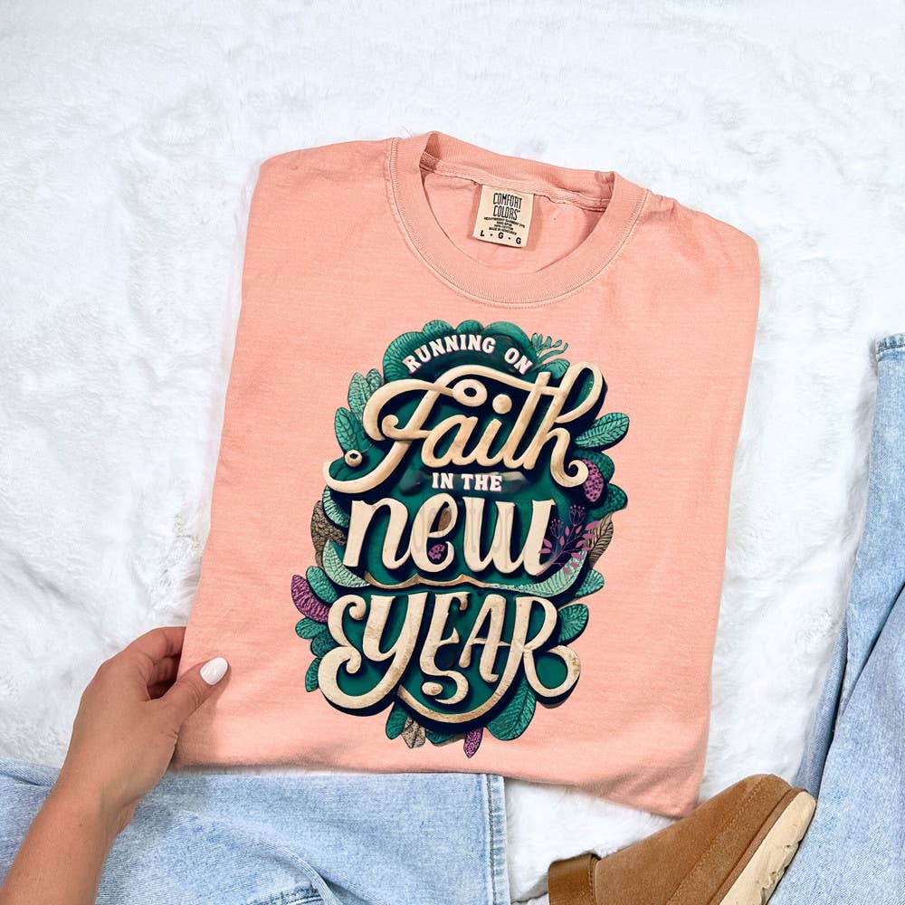 Running On Faith in the New Year Tee Hoodie, Sweatshirt | PodTeesHub.com