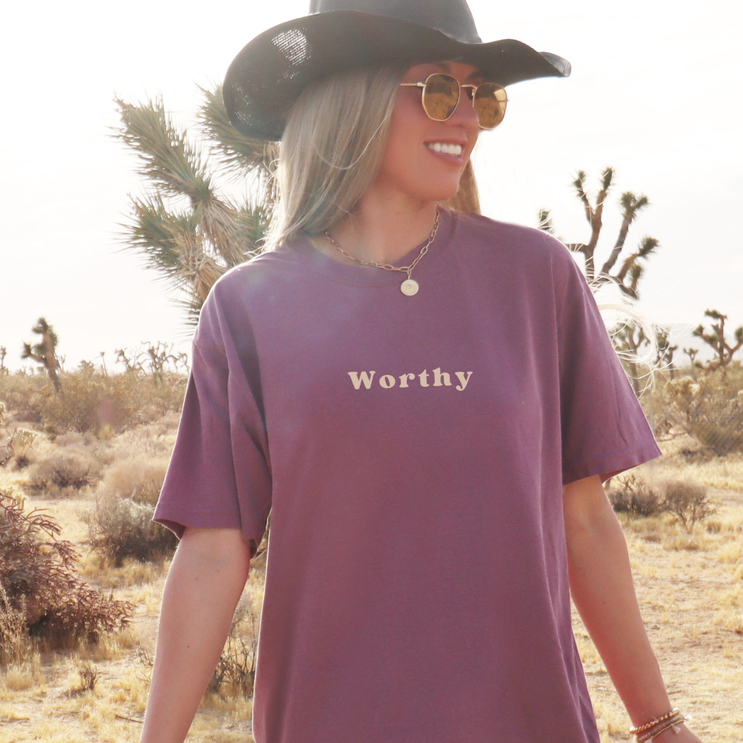 Worthy Christian Graphic Tee - Faith Tee - Spring Tee Hoodie, Sweatshirt | PodTeesHub.com