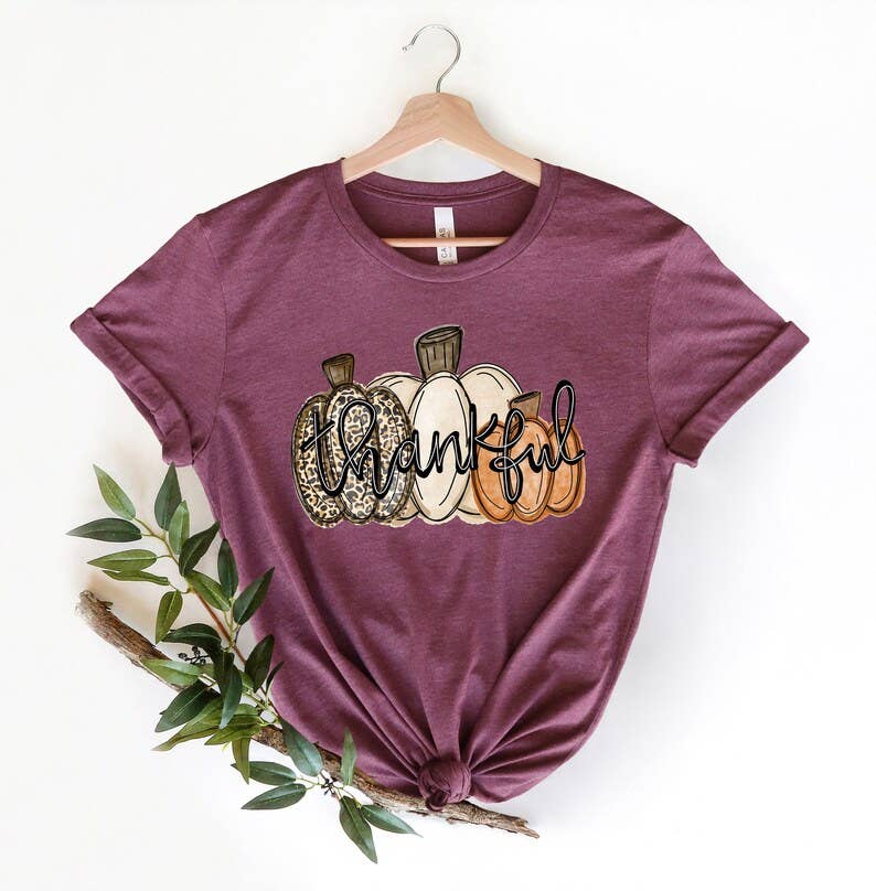 Thankful Pumpkin T-Shirt Hoodie, Sweatshirt | PodTeesHub.com