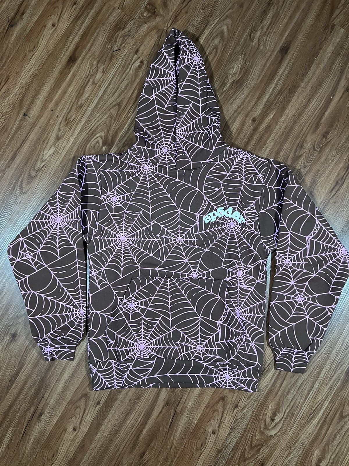 Sp5der Worldwide Spider Aop Brown All Over Print Web Hoodie T-Shirts, Sweatshirt | PodTeesHub.com