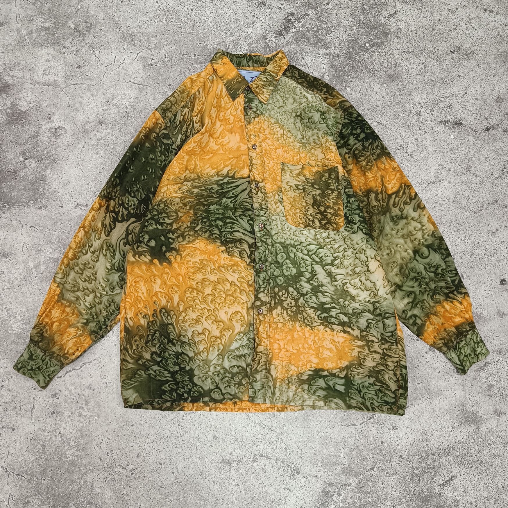 Other Vintage Silk Printed Shirt Long Sleeve Hoodie, Sweatshirt | PodTeesHub.com