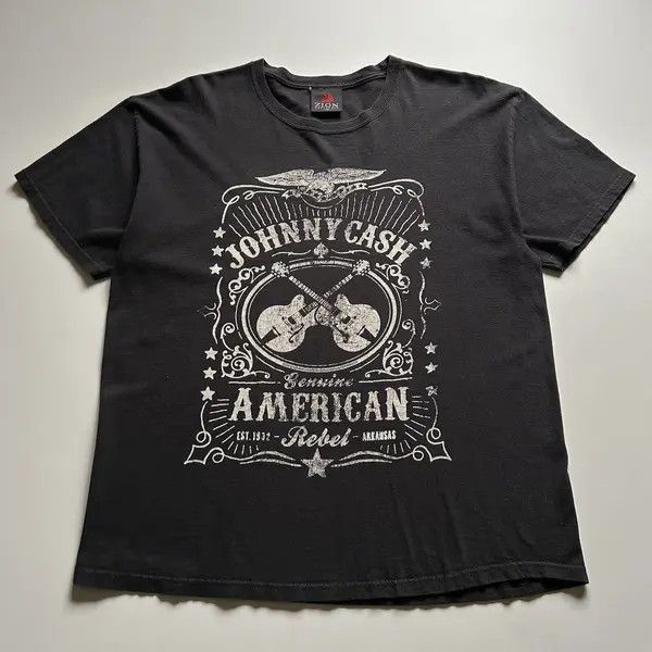 Band Tees Vintage Y2k Johnny Cash American Rebel Music T Shirt Xl Rare Hoodie, Sweatshirt | PodTeesHub.com