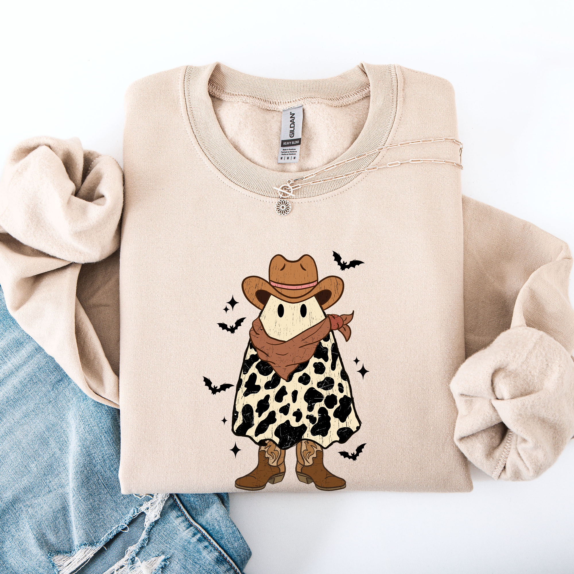 Halloween Ghost Cowboy, Western, Country Sweatshirt T-Shirts, Hoodie | PodTeesHub.com