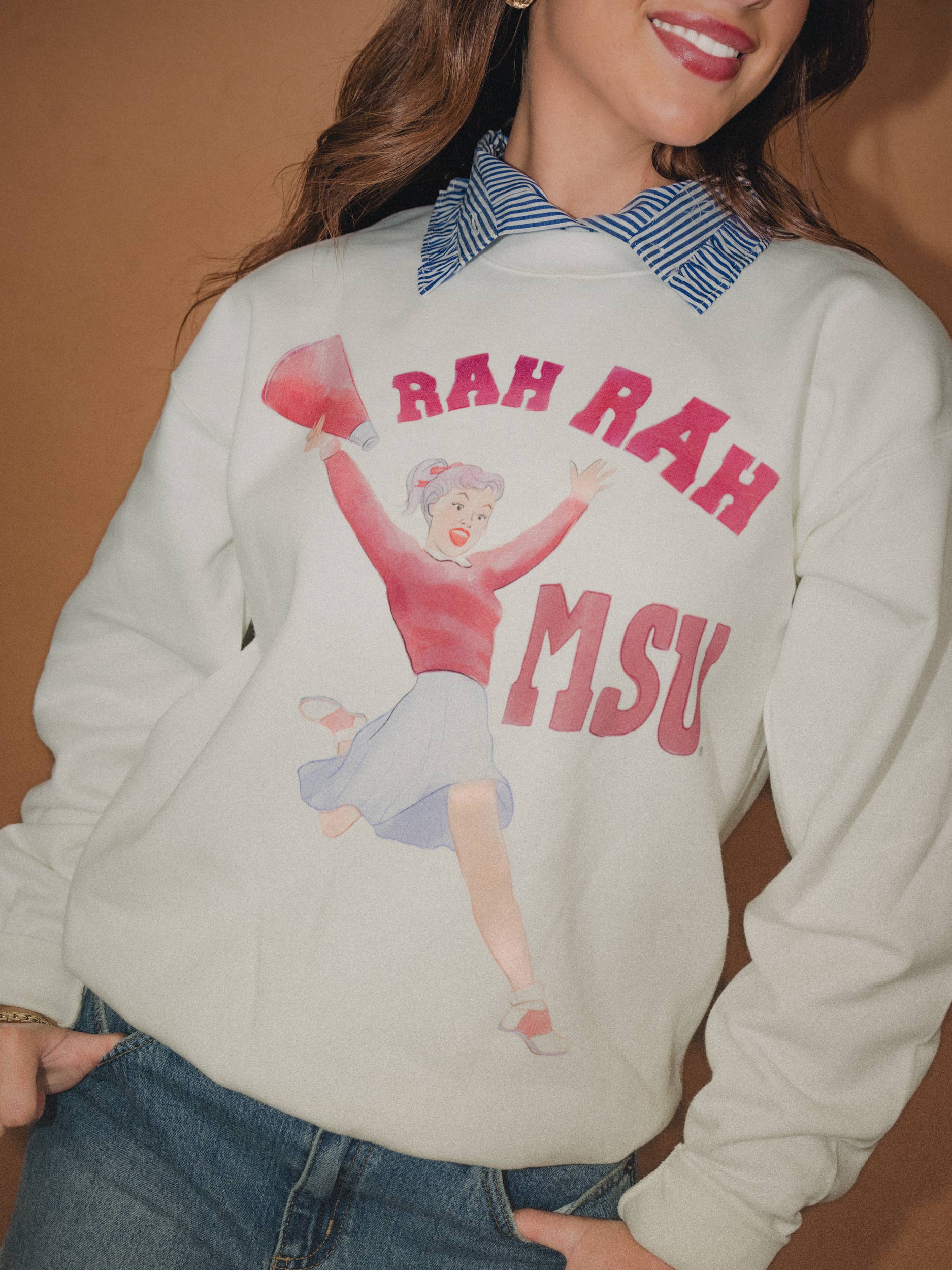 Mississippi State Bulldogs Rah Rah White Sweatshirt T-Shirts, Hoodie | PodTeesHub.com