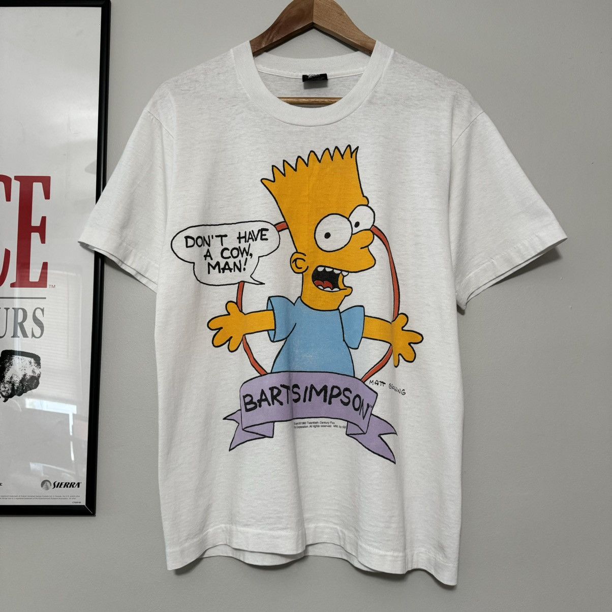 The Simpsons Vintage 1990 Bart Simpson Don T Have A Cow Man Shirt Hoodie, Sweatshirt | PodTeesHub.com
