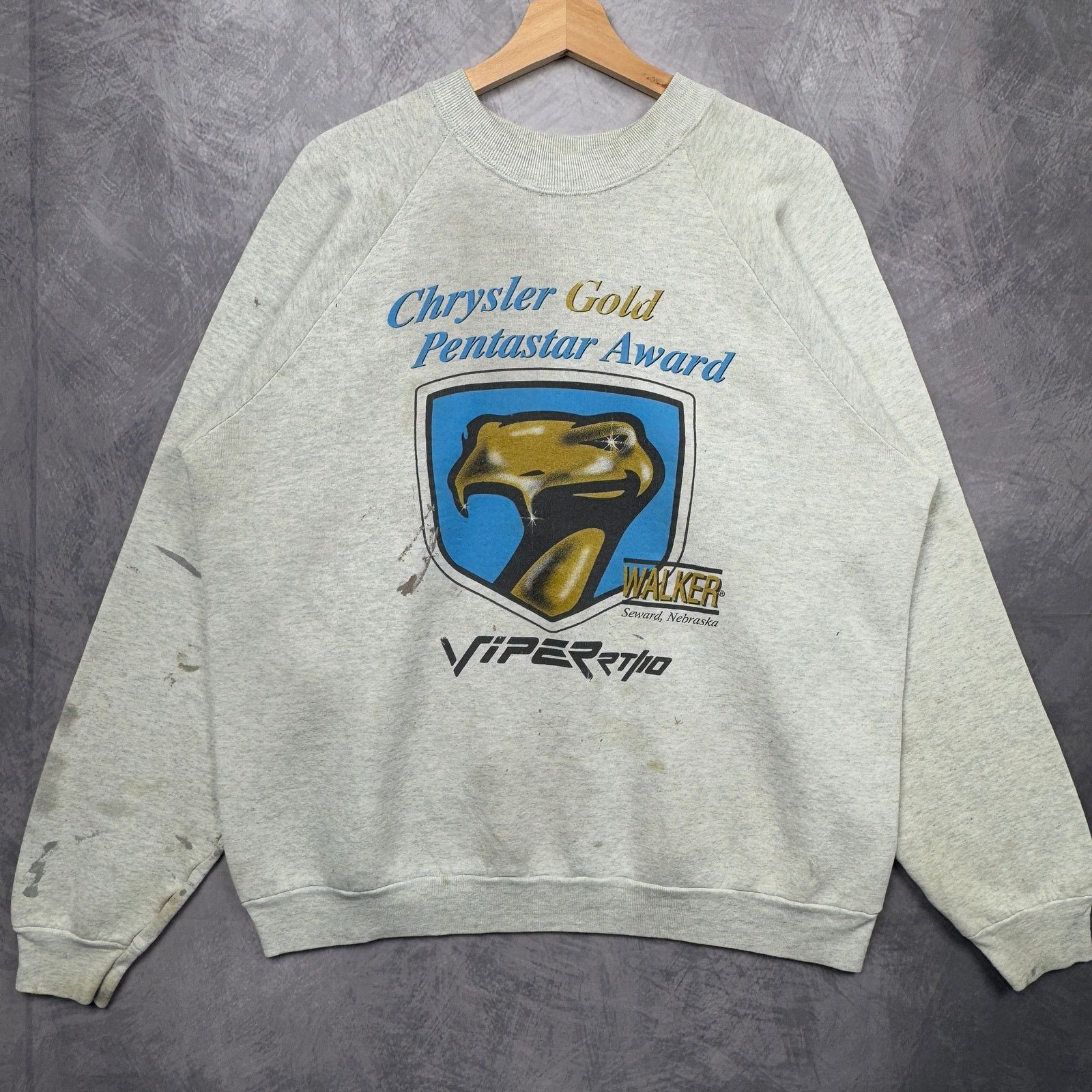 Vintage 90s Gray Dodge Viper Rt Logo Large 3986 T-Shirts, Hoodie, Sweatshirt