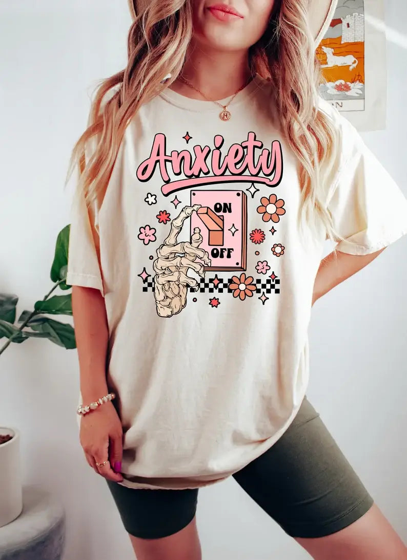 Anxiety On Off T-Shirt Hoodie, Sweatshirt | PodTeesHub.com