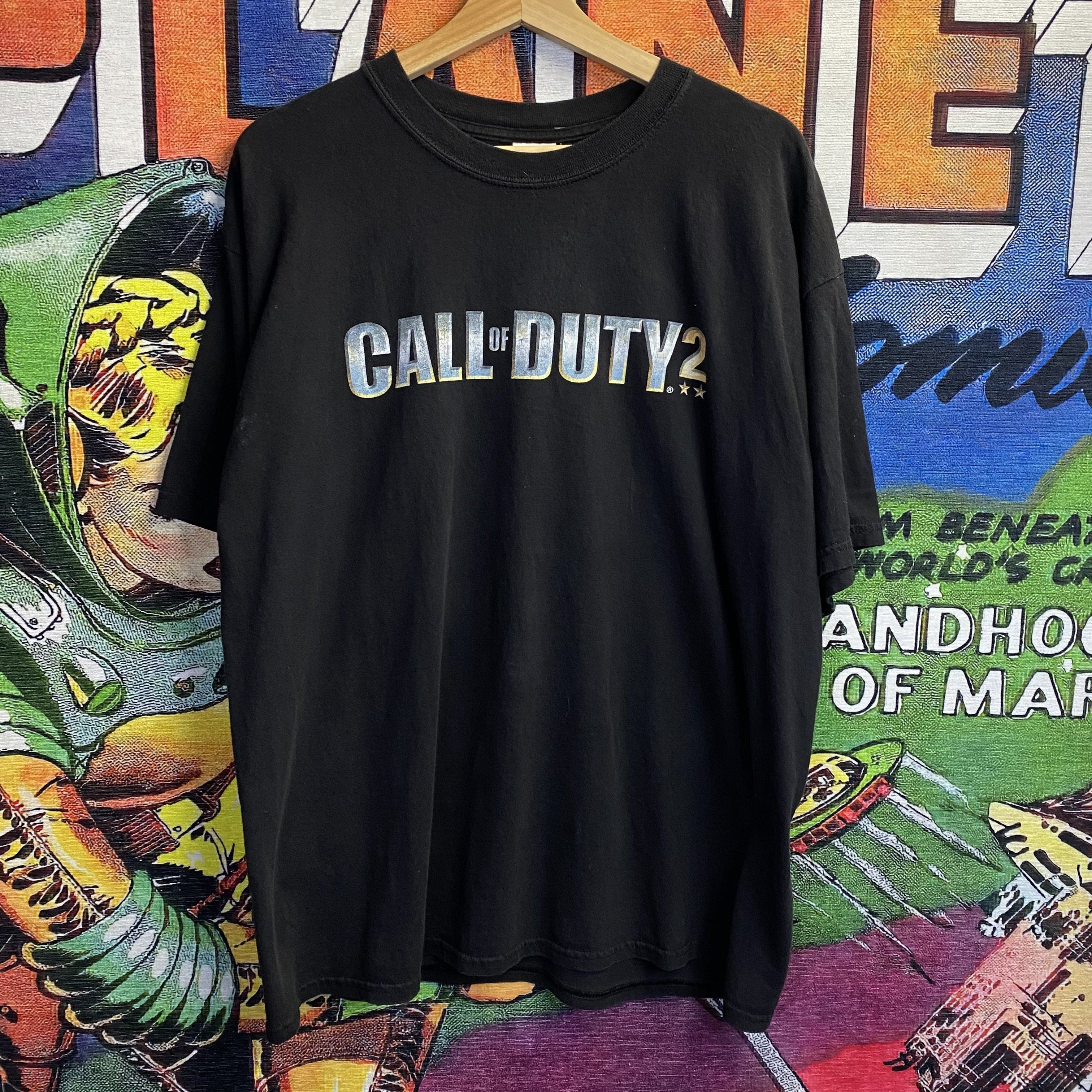Vintage Call Of Duty 2 Video Game Tee Shirt Size Xl Hoodie, Sweatshirt | PodTeesHub.com
