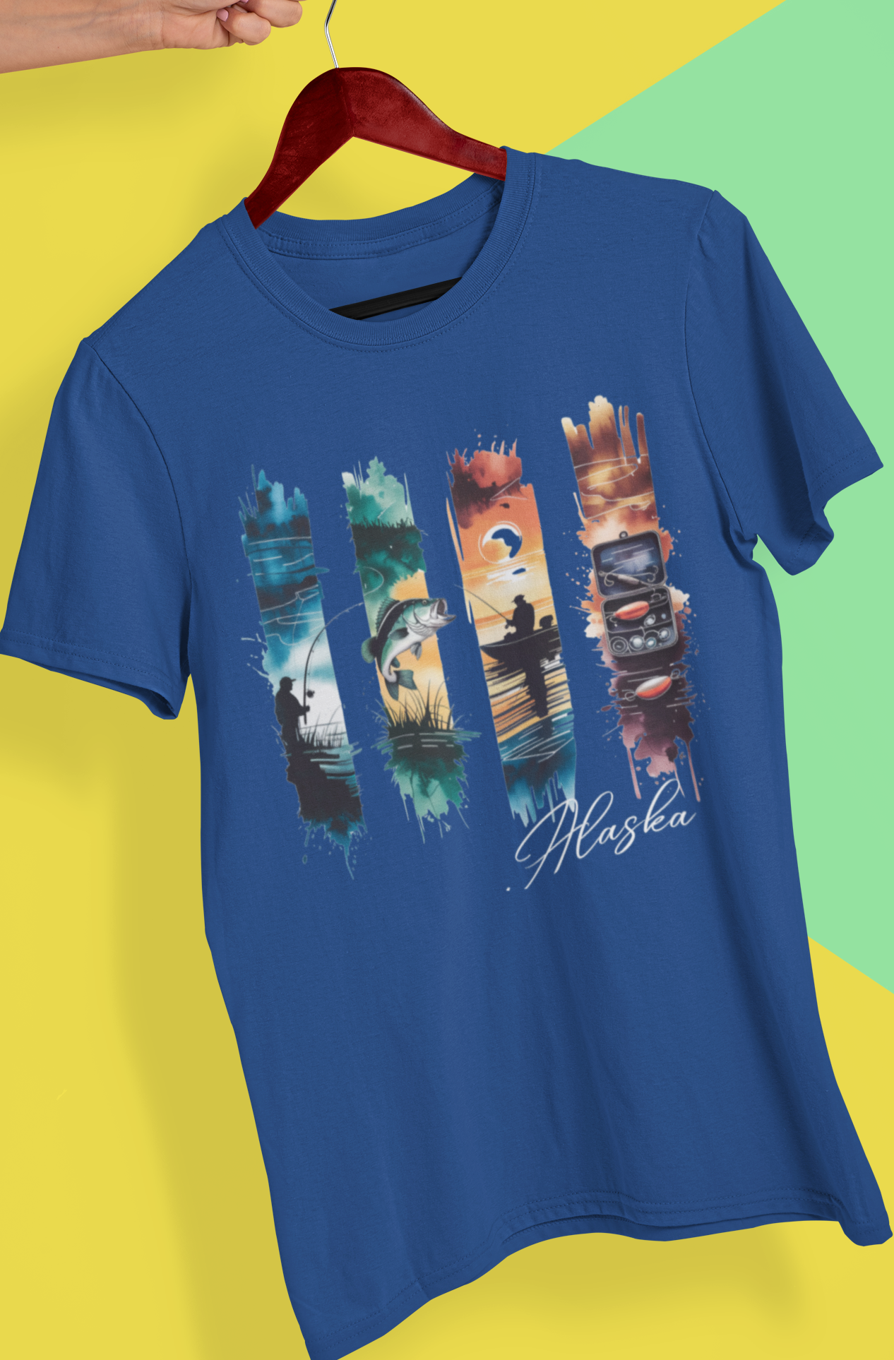 Fishing Brosh Stroke  T-Shirt (Navy) - Add Your Location Hoodie, Sweatshirt | PodTeesHub.com