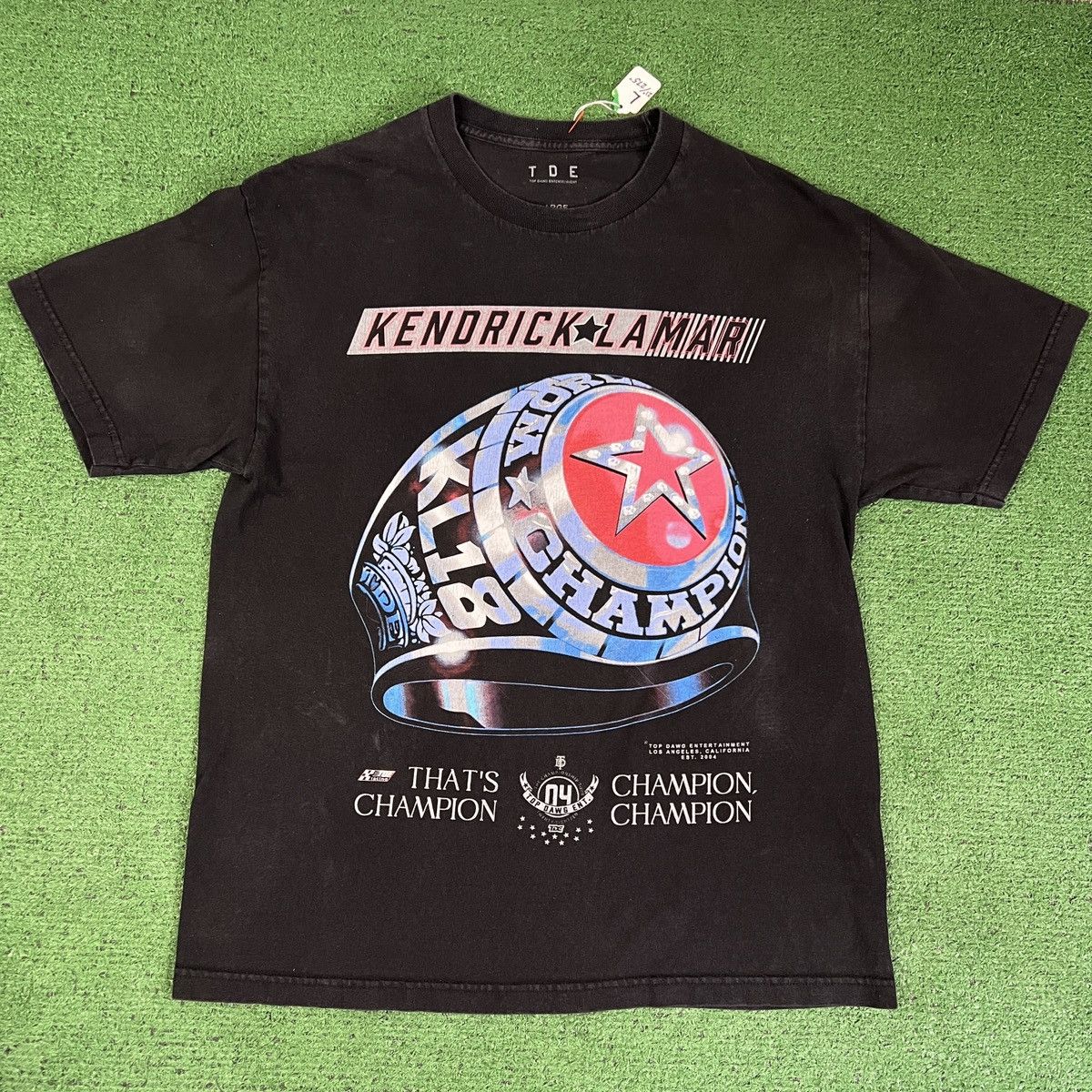 Rap Tees Kendrick Lamar World Champion Tde 2018 T Shirt Championship Hoodie, Sweatshirt | PodTeesHub.com