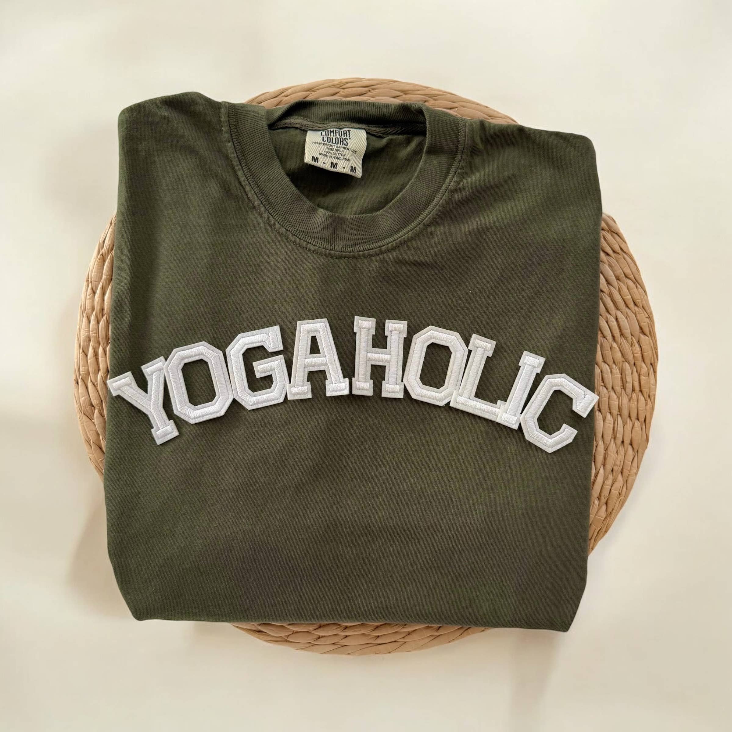 Yogaholic Comfort Colors Short Sleeve Shirt, Yoga Shirts Hoodie, Sweatshirt | PodTeesHub.com