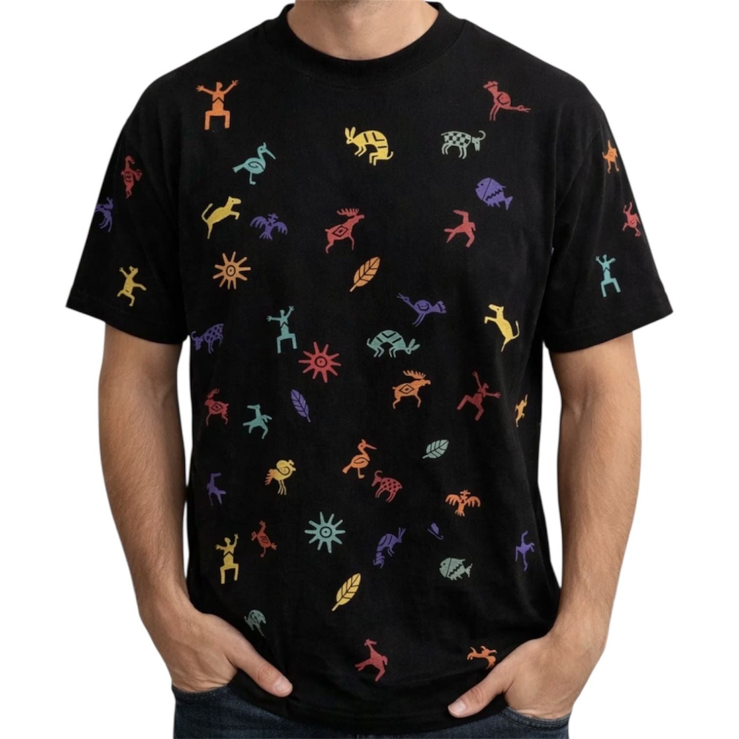 Fruit Of The Loom Vintage Fruit Of The Loom Petroglyph Dan Gilbert T Shirt 90s Hoodie, Sweatshirt | PodTeesHub.com