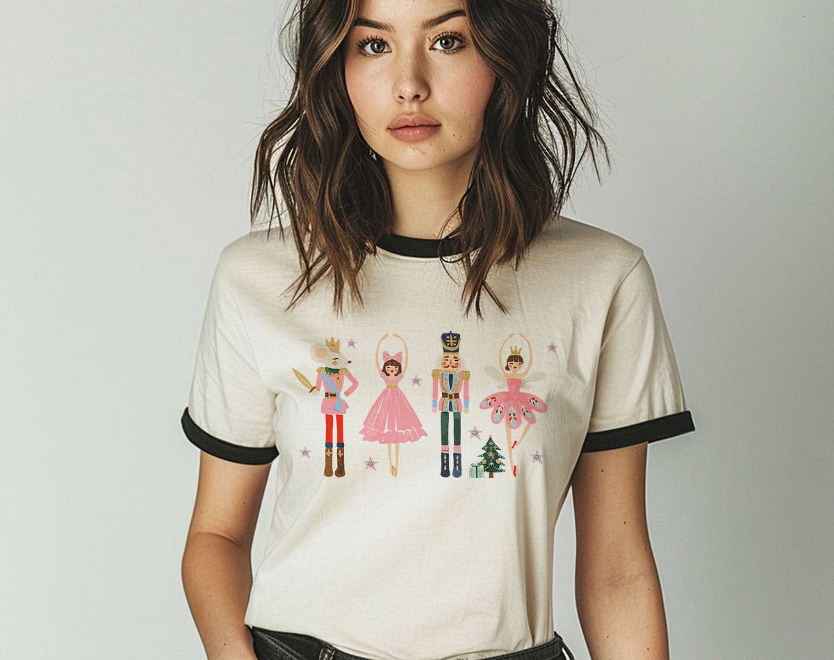 Nutcracker Ballet Christmas Holiday Ringer Shirt Hoodie, Sweatshirt | PodTeesHub.com