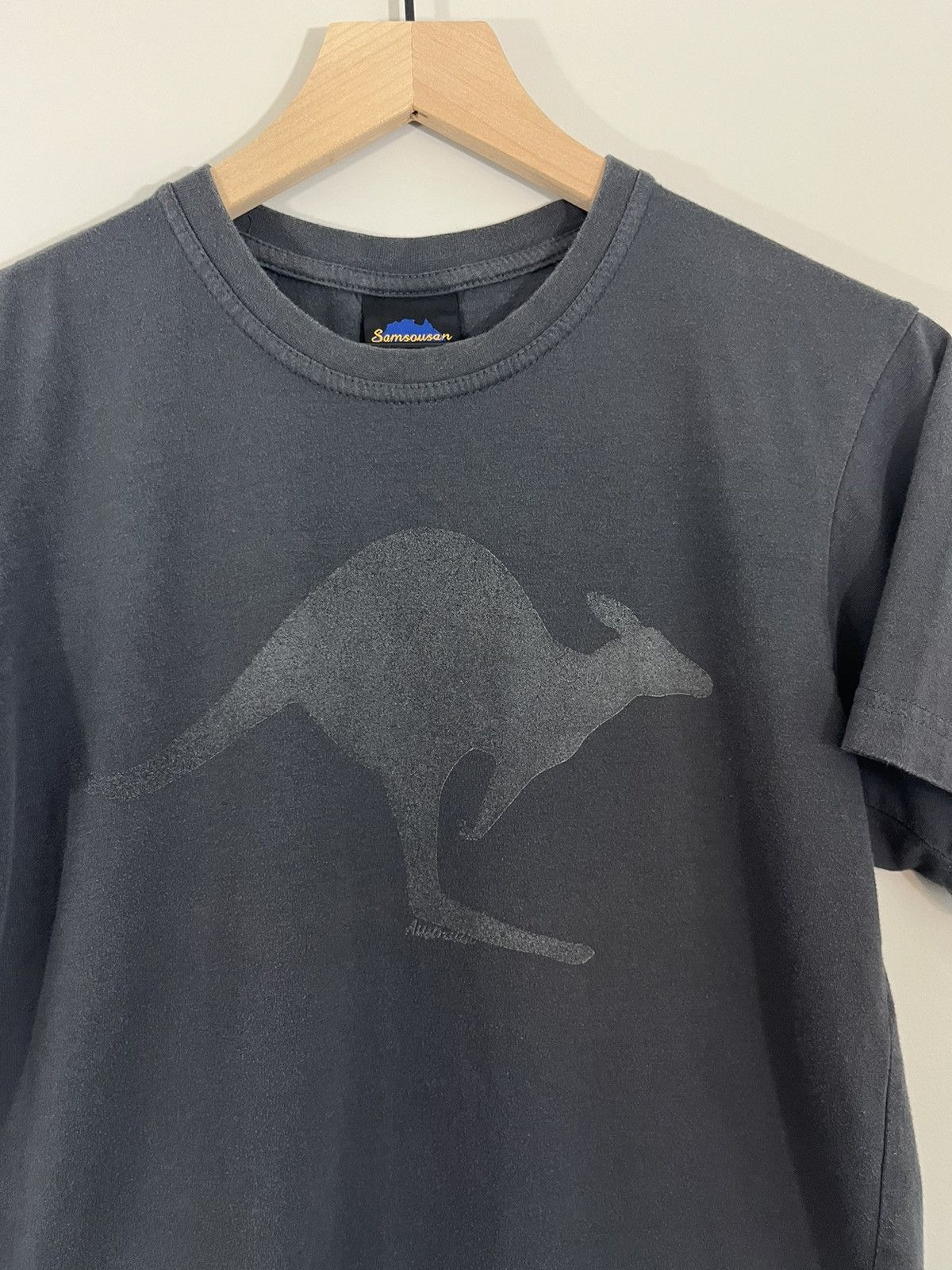 Vintage Faded Kangaroo Graphic Distressed Tee Hoodie, Sweatshirt | PodTeesHub.com