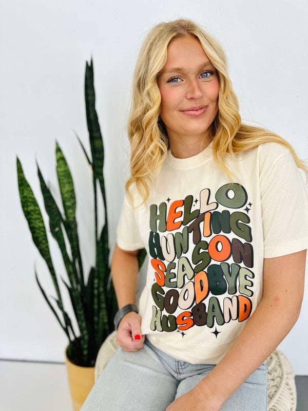 Hello Hunting Season Goodbye Husband Dtf Tee Hoodie, Sweatshirt | PodTeesHub.com