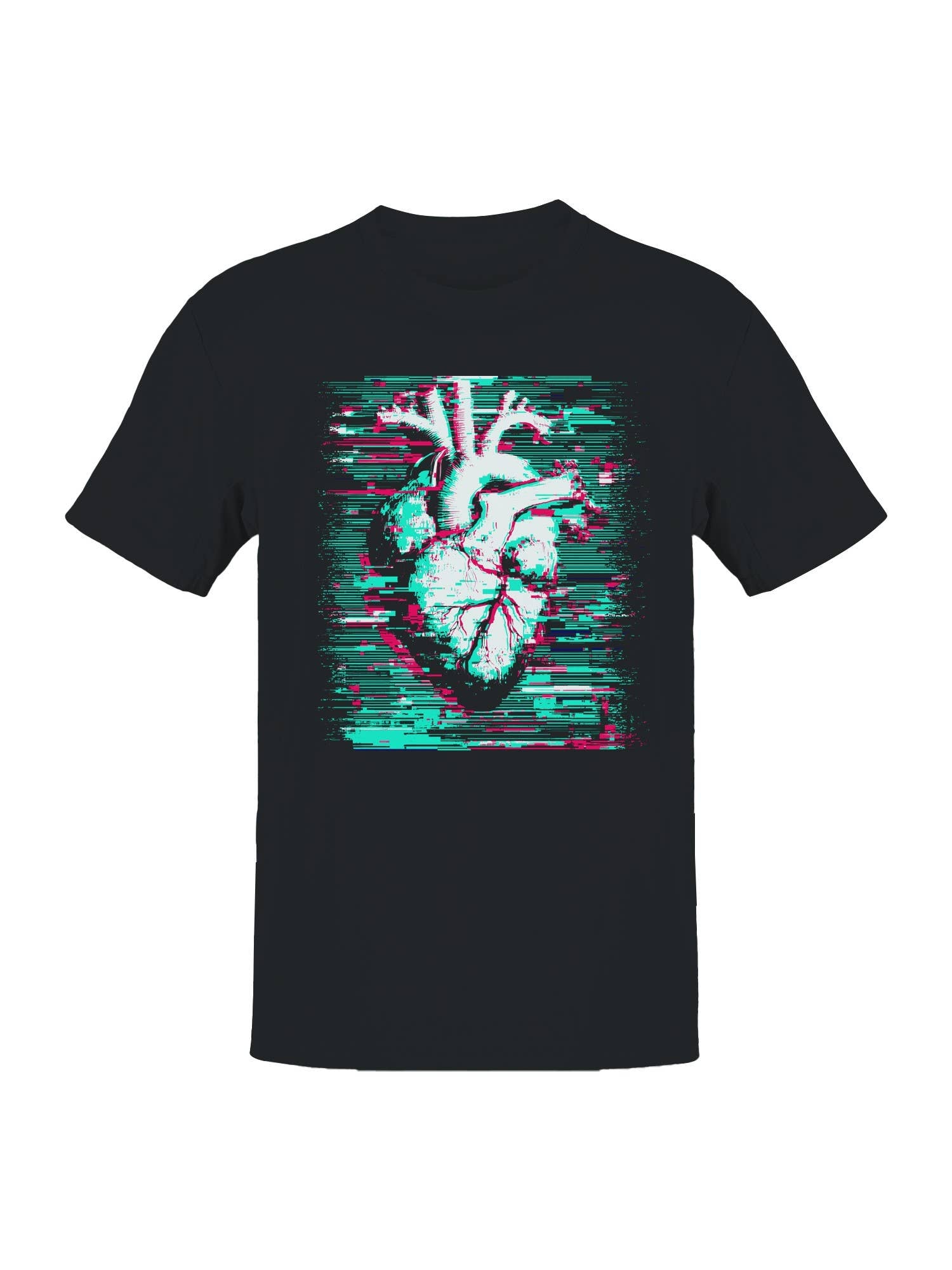 Glitch Heart Digital Art Men's T-Shirt Hoodie, Sweatshirt | PodTeesHub.com