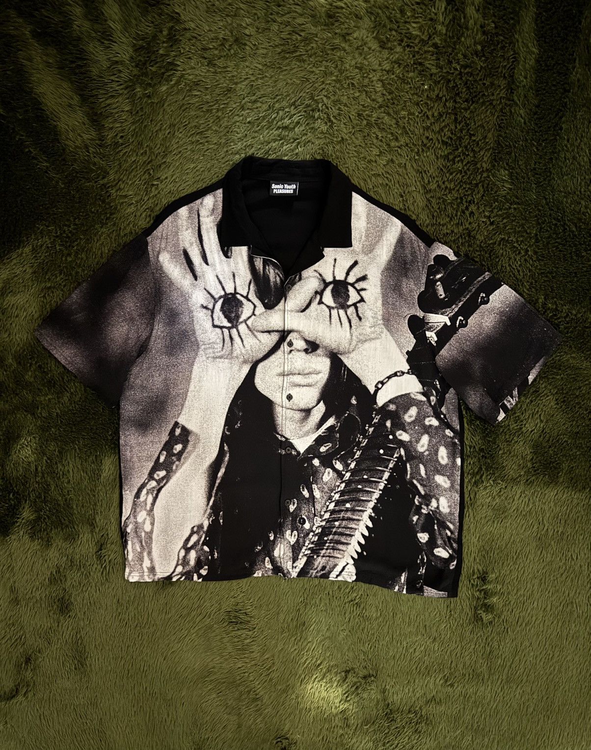 Sonic Youth Open Collar Rayon Shirt Hoodie, Sweatshirt | PodTeesHub.com