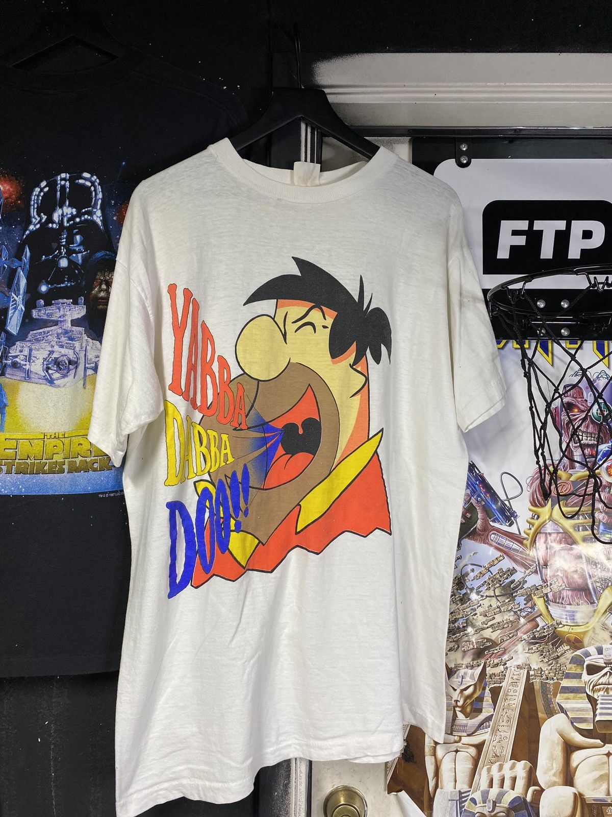 Vintage 90 S Flint Stones Fred Cartoon Tee Shirt Xlarge Hoodie, Sweatshirt | PodTeesHub.com