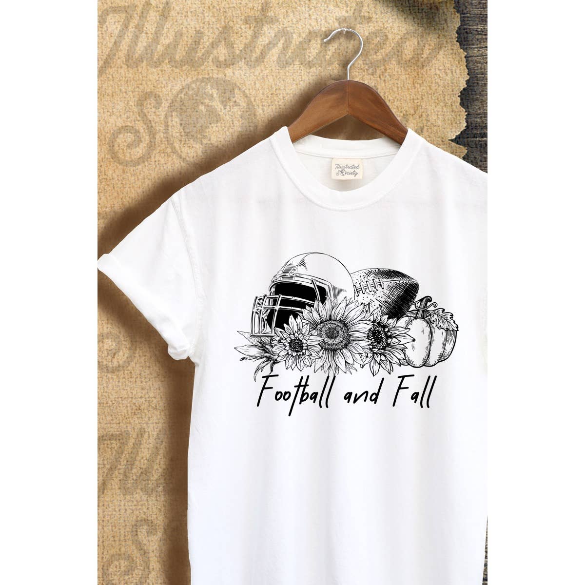 Football and Fall Vintage Graphic Tee Hoodie, Sweatshirt | PodTeesHub.com