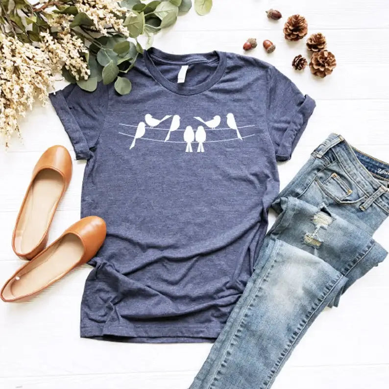 Birds On A Wire T-Shirt Hoodie, Sweatshirt | PodTeesHub.com