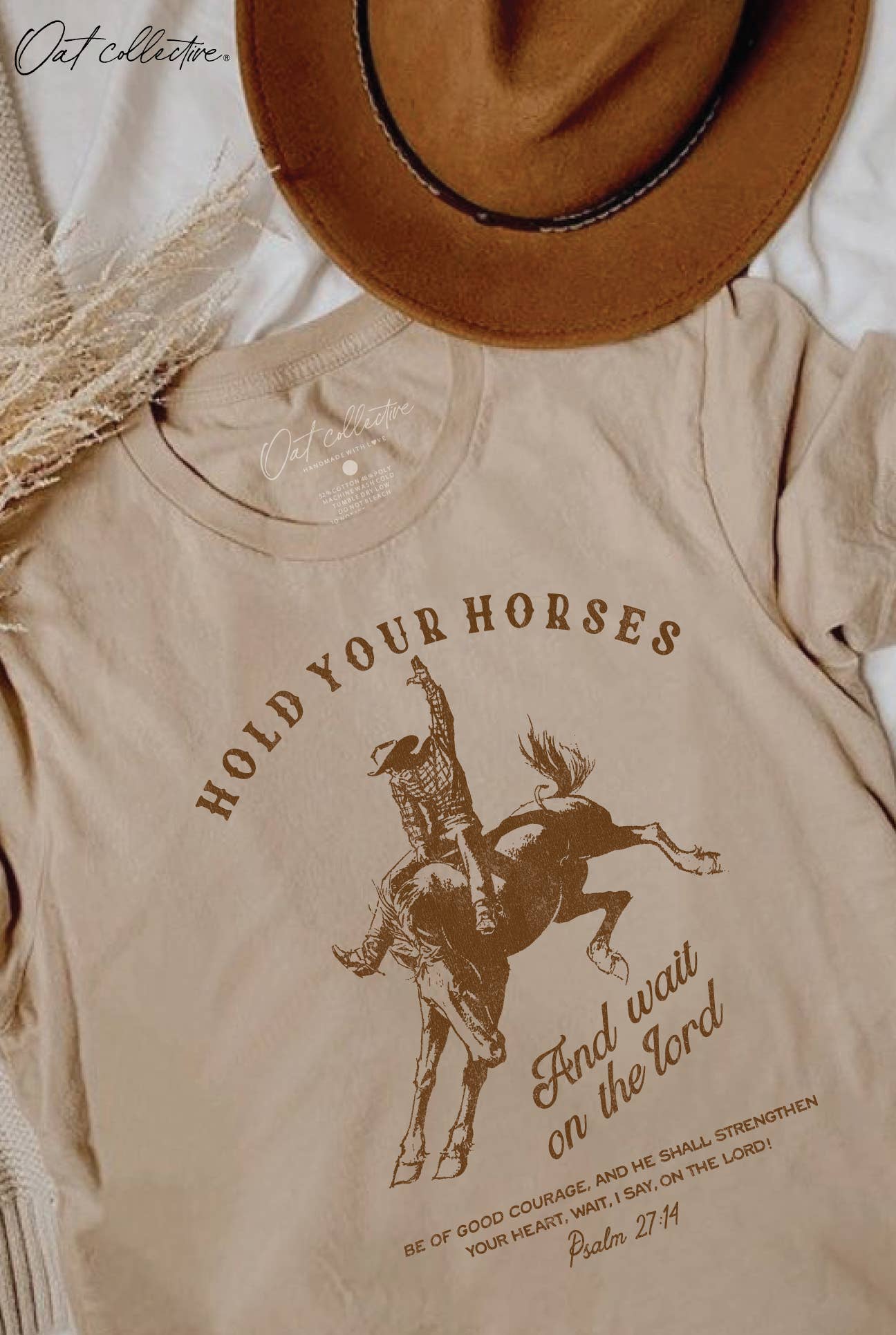 Hold Your Horses and Wait On the Lord Graphic T-Shirt Hoodie, Sweatshirt | PodTeesHub.com