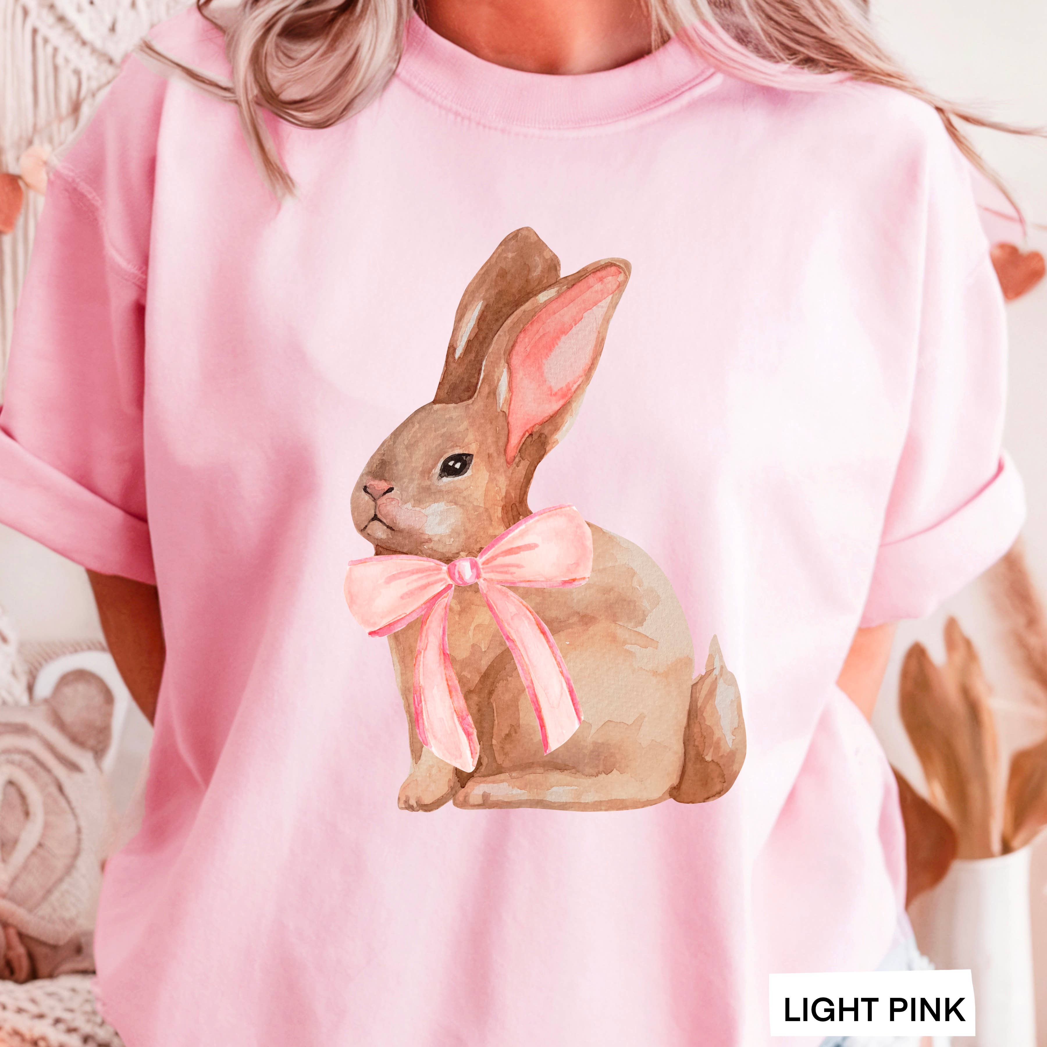 Coquette Easter Bunny | Easter Graphic Tee | Gildan Hoodie, Sweatshirt | PodTeesHub.com