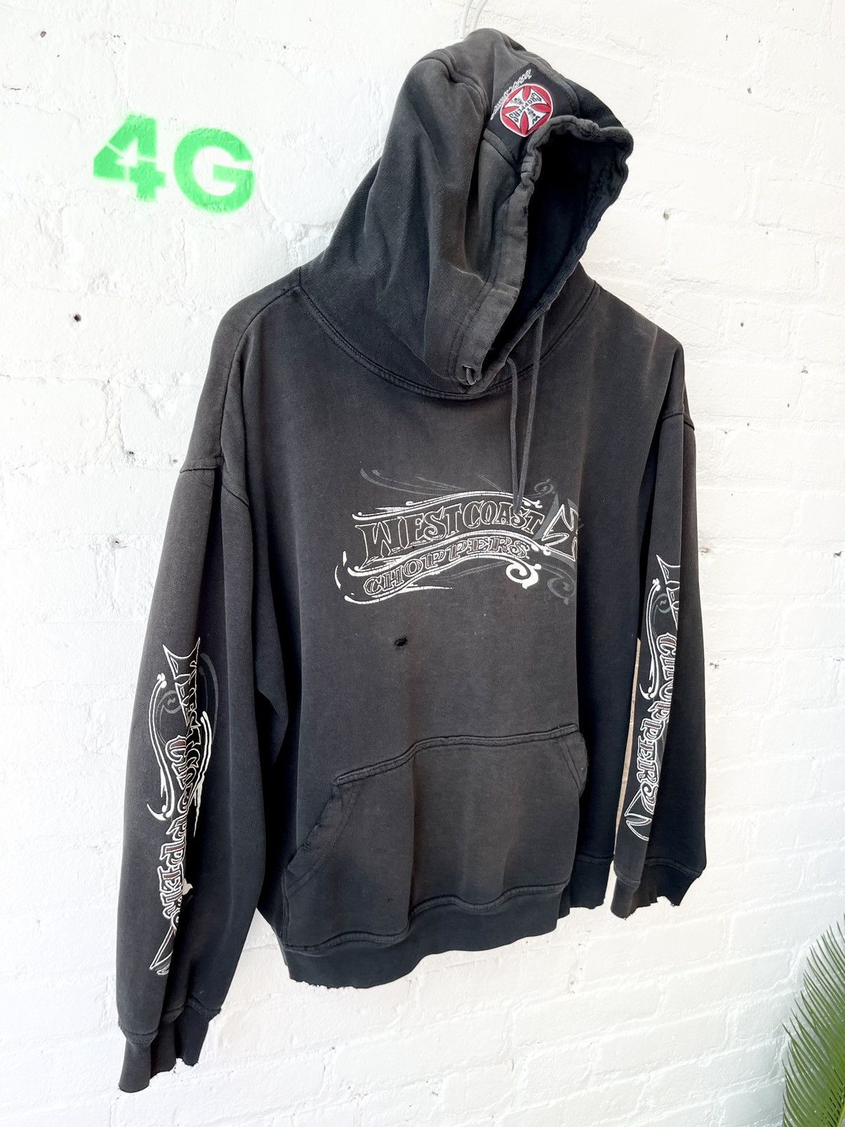 Vintage Wcc Thrashed West Coast Chopper Hoodie M Or L T-Shirts, Sweatshirt | PodTeesHub.com