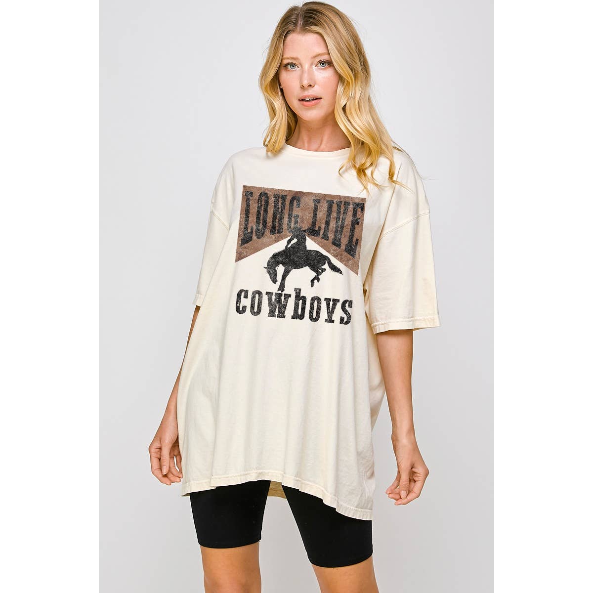 Long Live Cowboys  Vintage  Graphic Oversized Tee Hoodie, Sweatshirt | PodTeesHub.com
