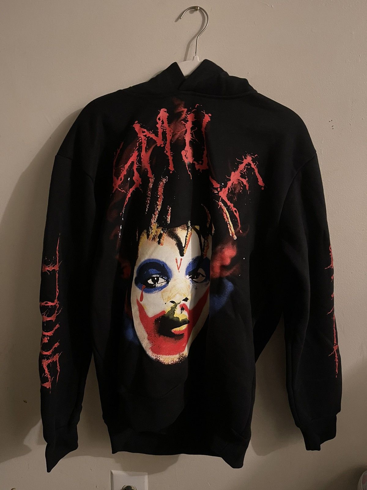The Weeknd X Xo Juice Wrld X Xo X Vlone Joker Black Hoodie Medium T-Shirts, Sweatshirt | PodTeesHub.com