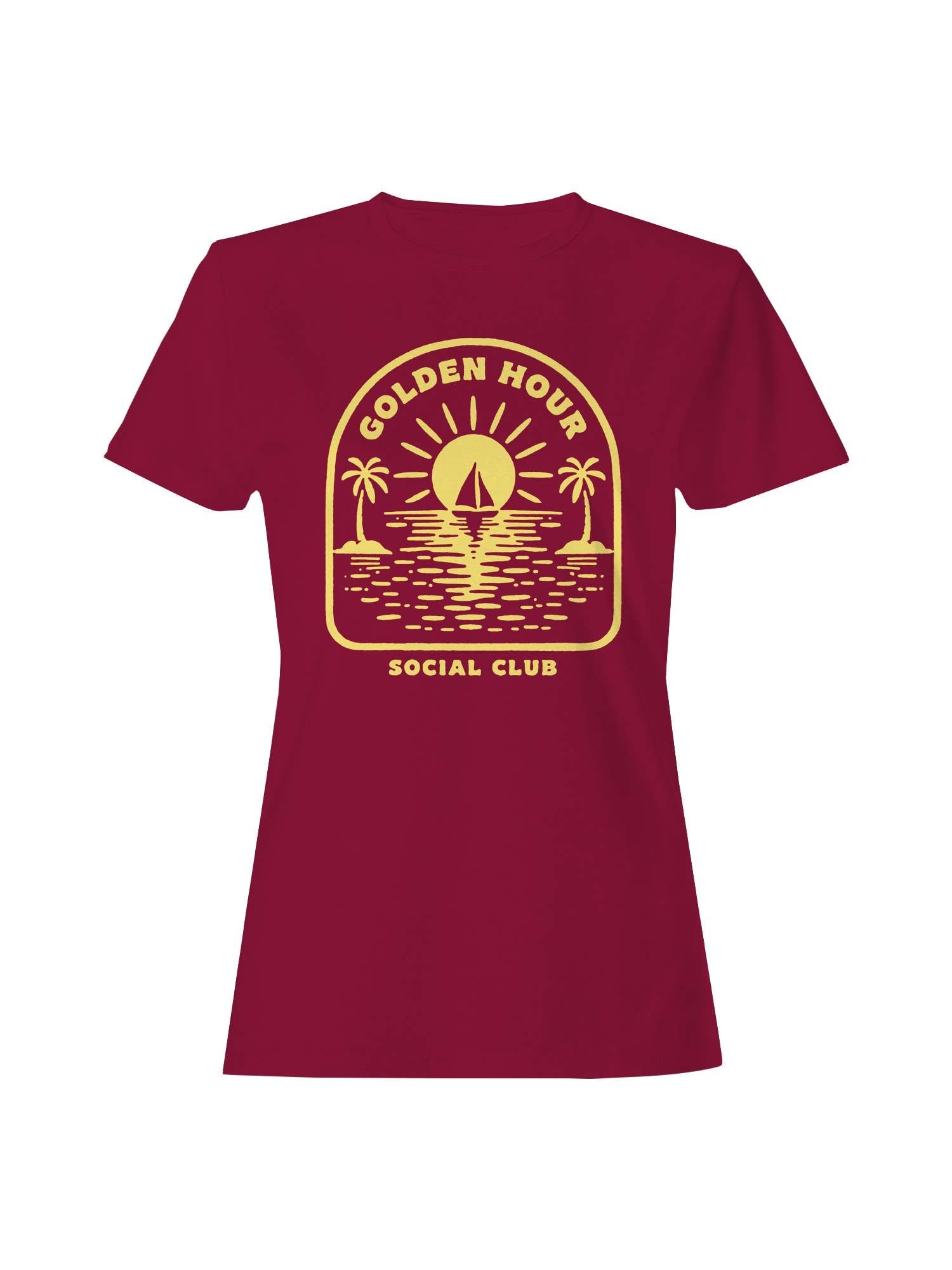 Golden Hour Social Club Ocean Scene Women's T-Shirt Hoodie, Sweatshirt | PodTeesHub.com