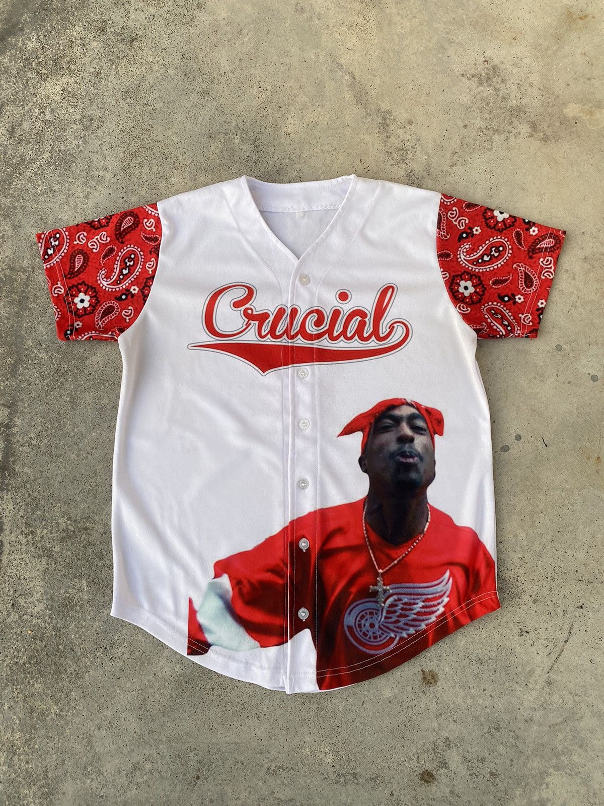 Band Vintage Tupac Shakur Detroit Redwings Baseball T-Shirts, Hoodie, Sweatshirt