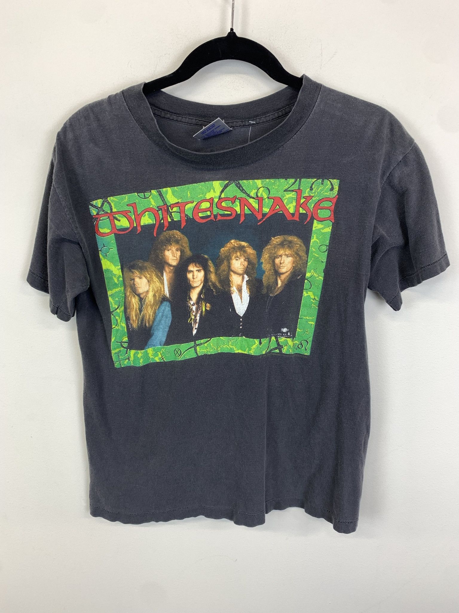 Vintage White Snake Band Tee 80s 90s Singlestitch Vintage Whitesnake Tee Shirt Size M Hoodie, Sweatshirt | PodTeesHub.com