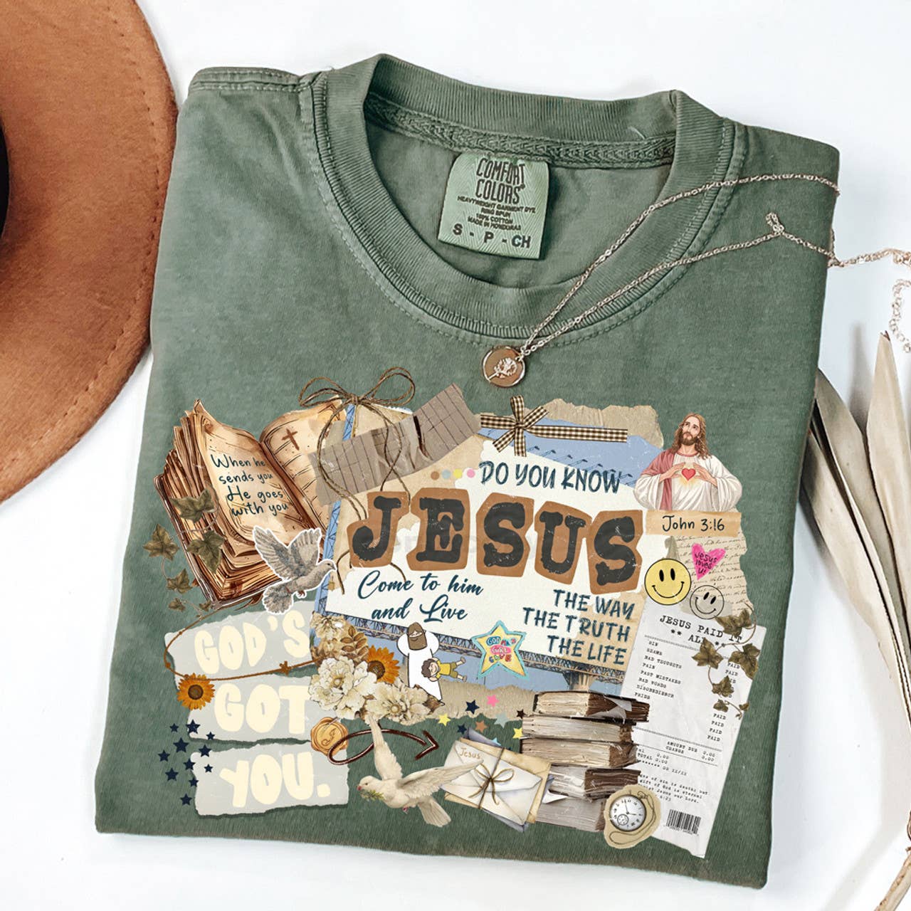 Do You Know Jesus Collage Tee Hoodie, Sweatshirt | PodTeesHub.com