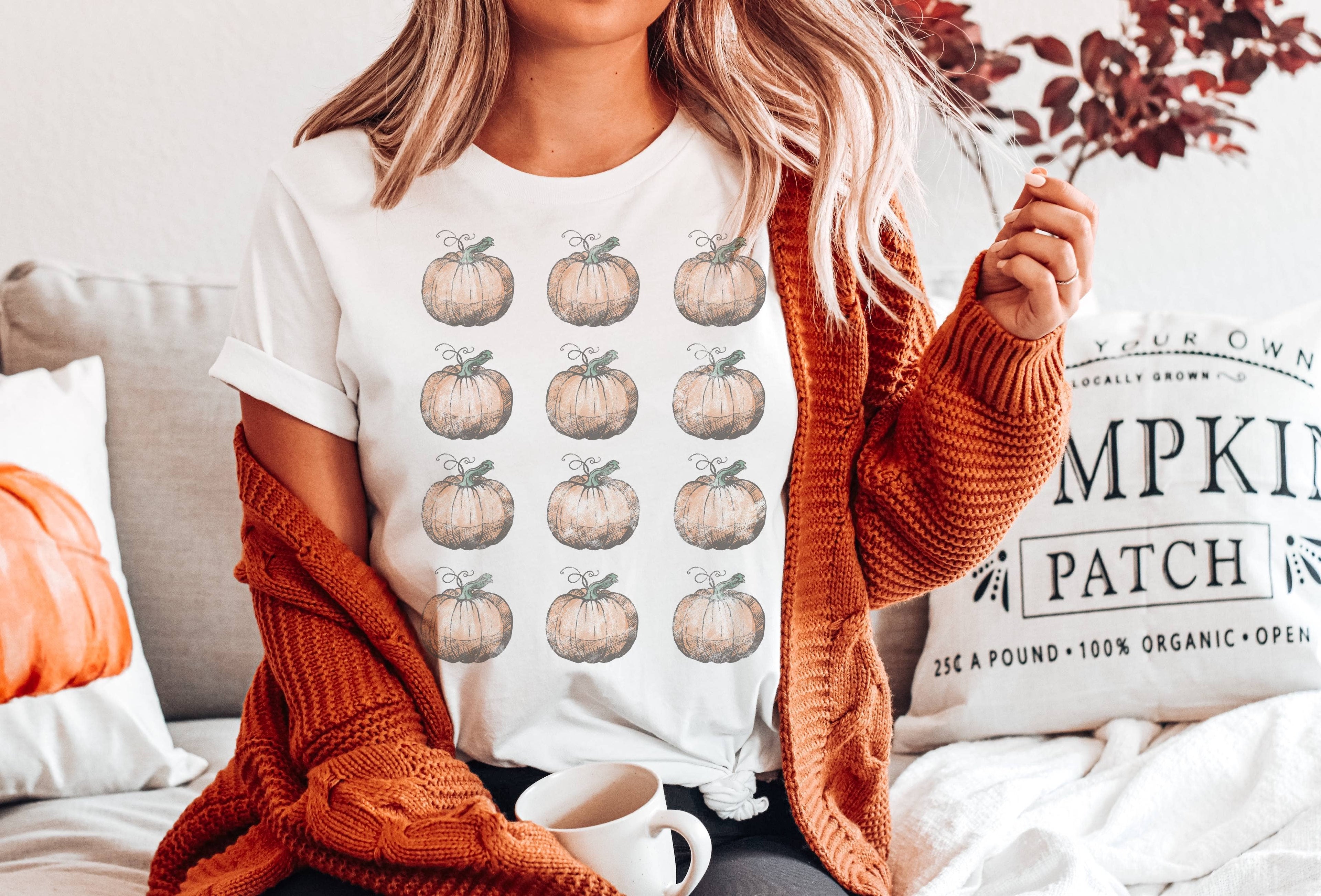 Grunge Pumpkin Patch | Pumpkin Fall Shirt | Graphic Tees Hoodie, Sweatshirt | PodTeesHub.com
