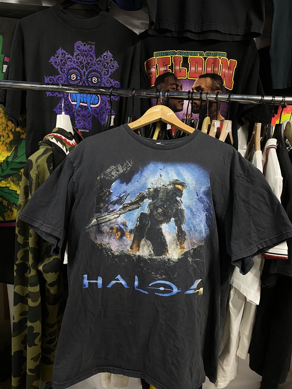Vintage Y2k Halo Xbox Game Promo Tee Shirt Medium Hoodie, Sweatshirt | PodTeesHub.com