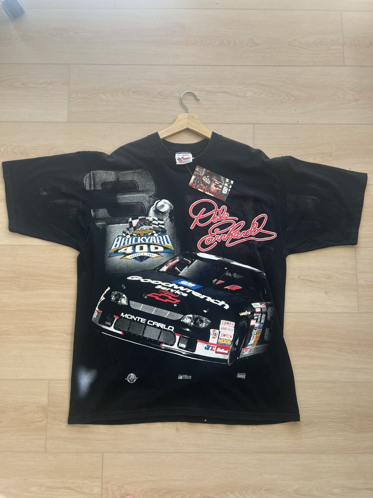 Vintage 1997 Nascar Dale Earnhardt Brickyard 400 Shirt Hoodie, Sweatshirt | PodTeesHub.com