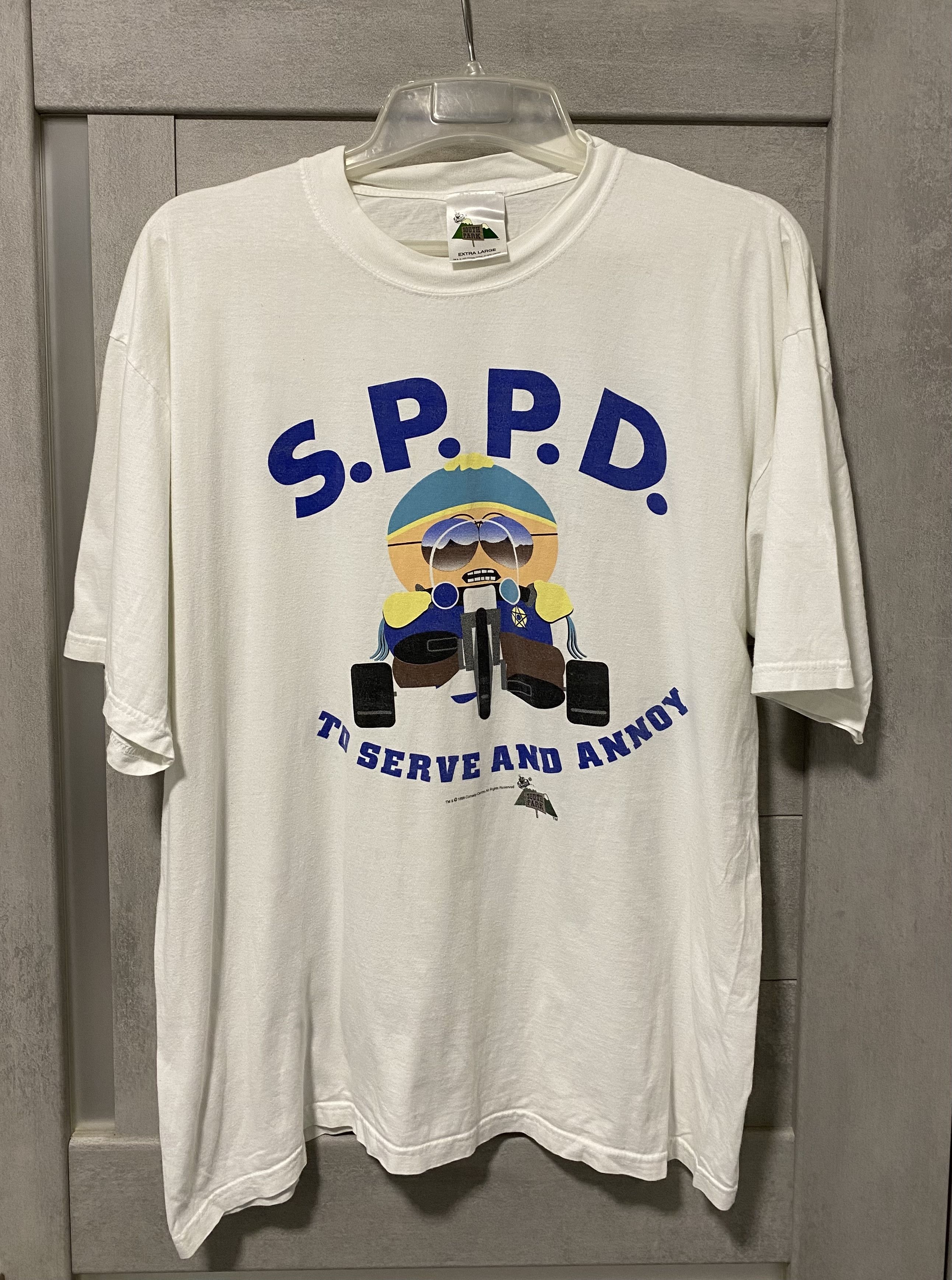 Vintage 1999 South Park Cartman Police T Shirt Hoodie, Sweatshirt | PodTeesHub.com