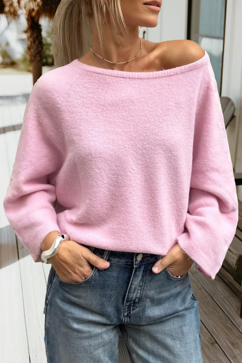 Solid Color Knit Loose Bracelet Sleeve Dolman Sweater (S-Xl) T-Shirts, Hoodie, Sweatshirt | PodTeesHub.com