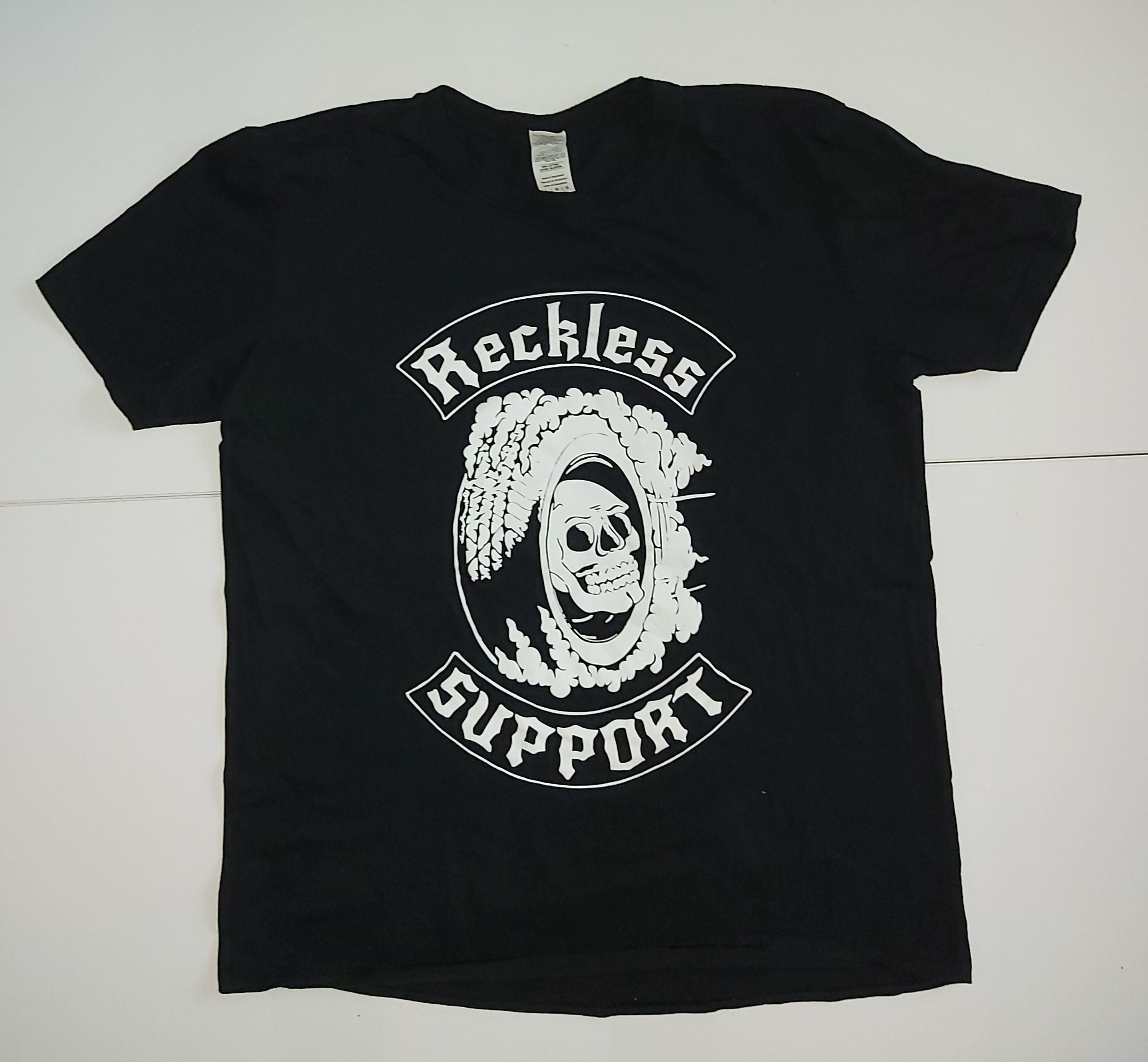 Vintage Reckless Support Skull Funny T Shirt Hoodie, Sweatshirt | PodTeesHub.com