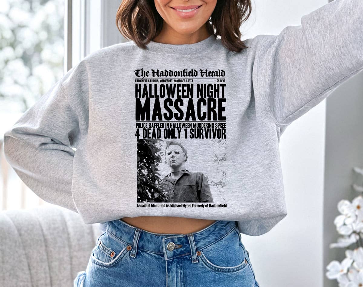 Halloween Night Massacre - Horror Halloween Sweatshirt T-Shirts, Hoodie | PodTeesHub.com