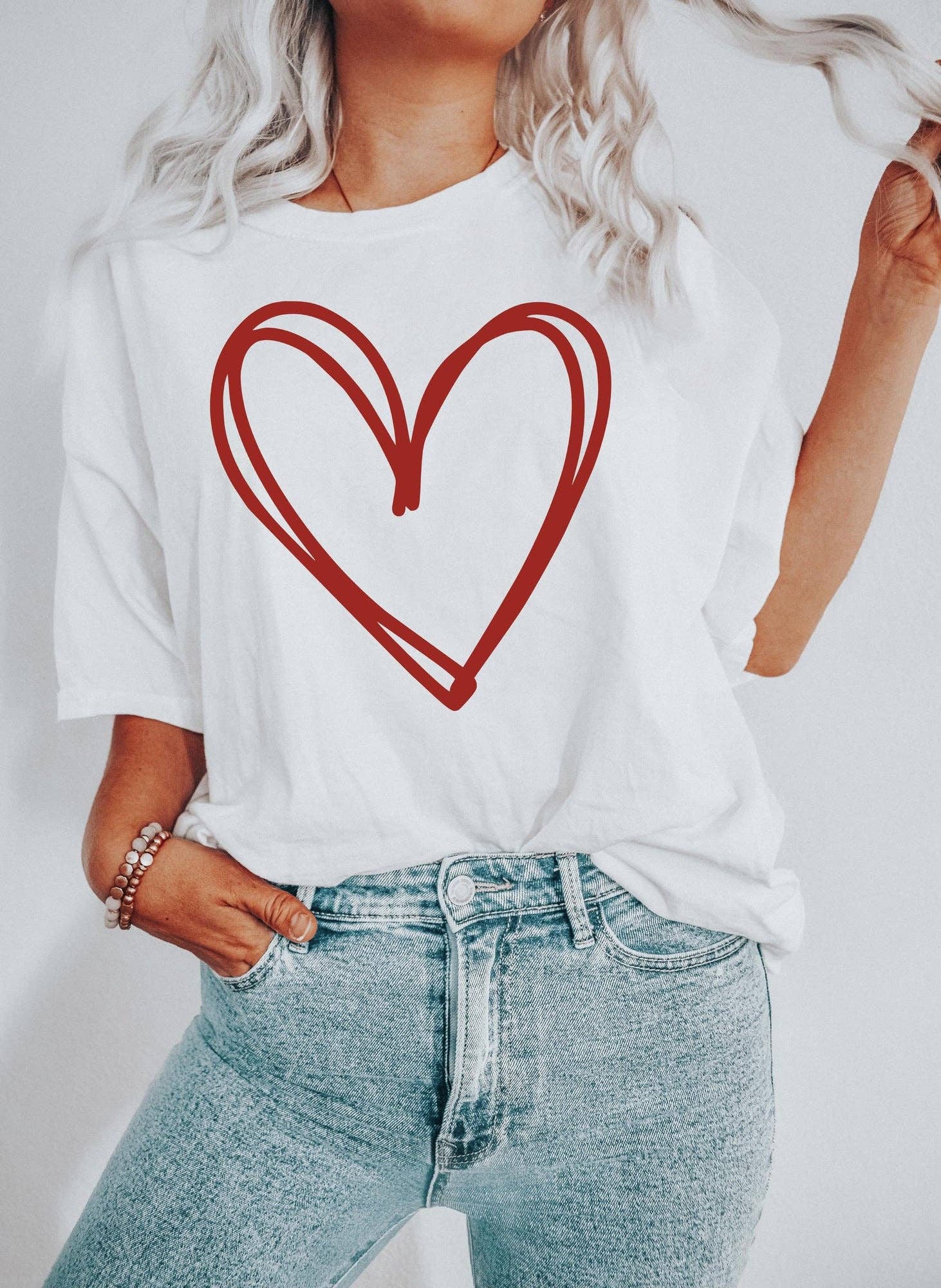Double Hearts Rd Valentine's Day T-Shirt Hoodie, Sweatshirt | PodTeesHub.com