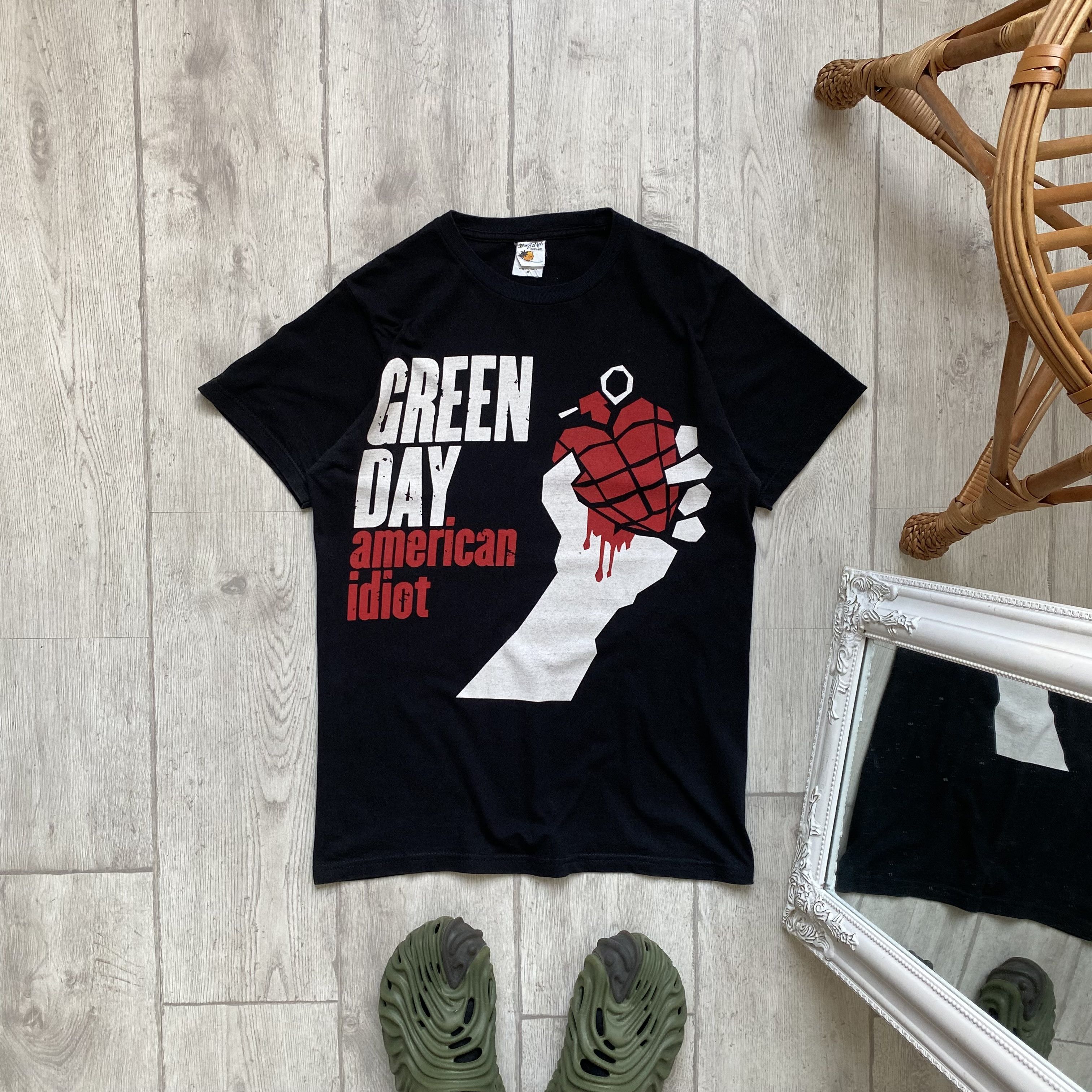 Band Tees Green Day American Idiot Logo Tee Vintage Style Rock Band Hoodie, Sweatshirt | PodTeesHub.com