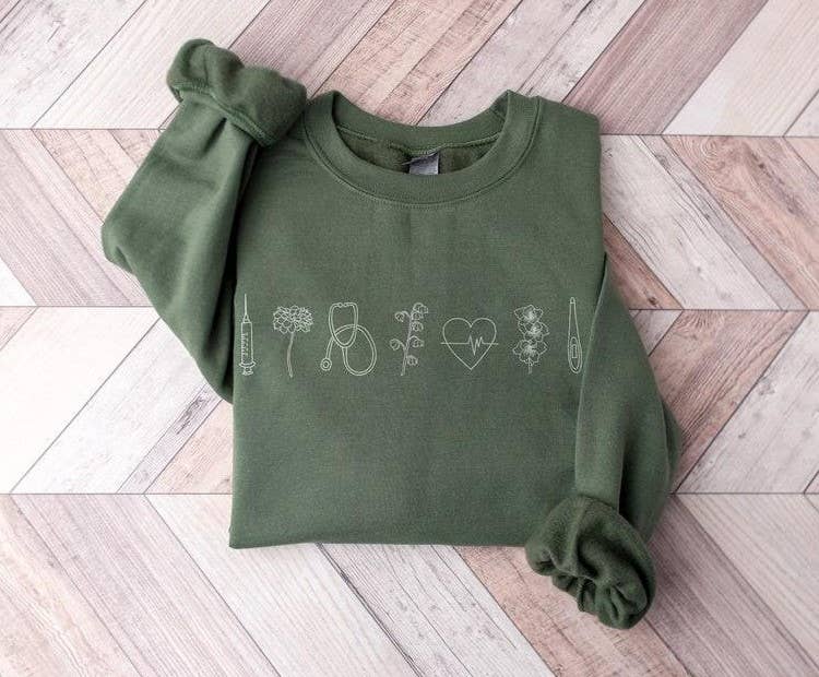 Medical Sweatshirt - Nurse & Doctor Gift, Minimalist Tee Hoodie | PodTeesHub.com