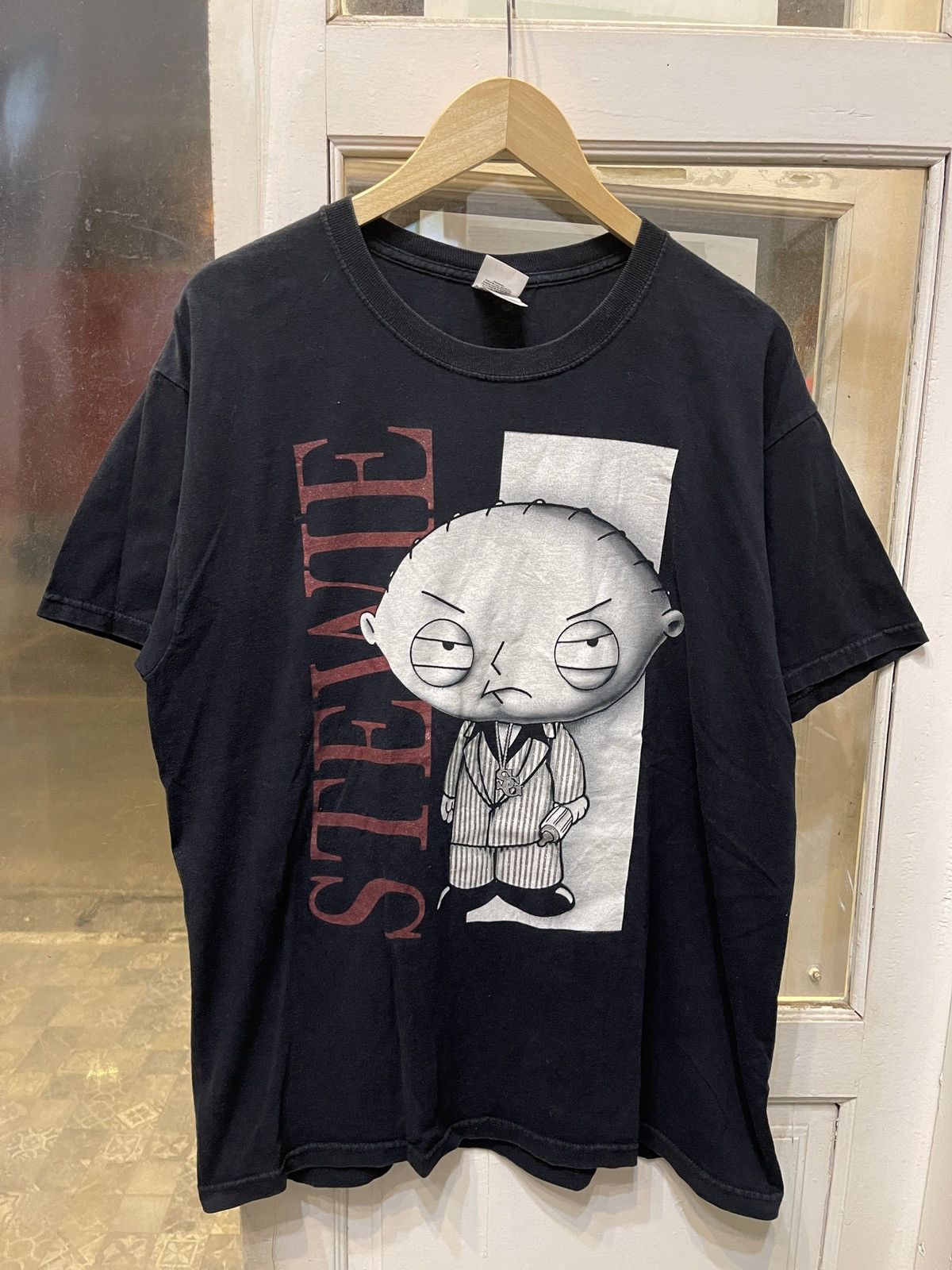 Vintage Stewie Griffin Family Guy Scarface Promo 00 S Tee L Hoodie, Sweatshirt | PodTeesHub.com