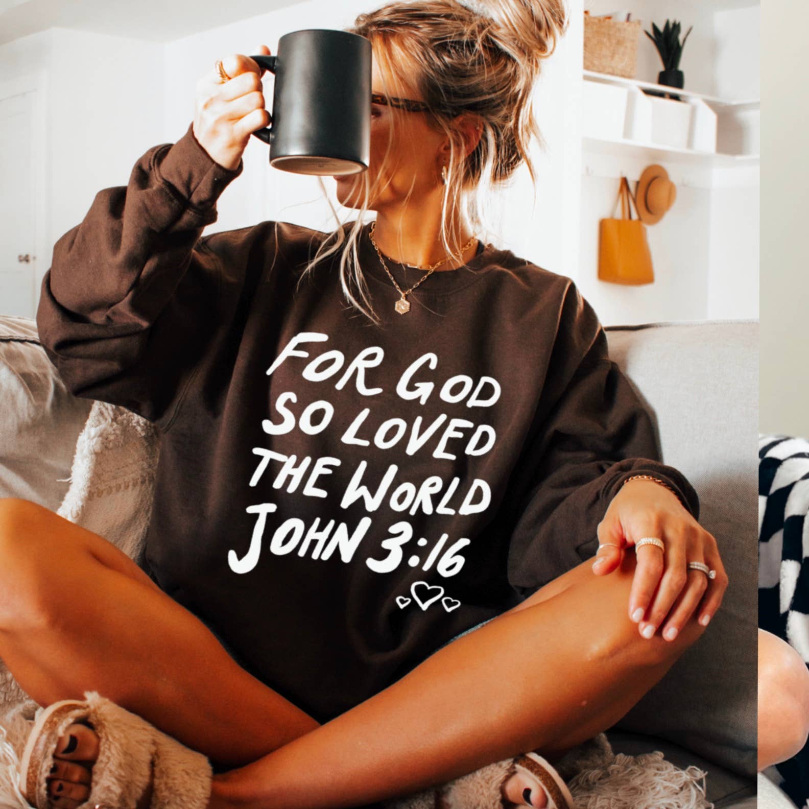 John 3:16 Crewneck Sweatshirt  | Christian Sweatshirt T-Shirts, Hoodie | PodTeesHub.com