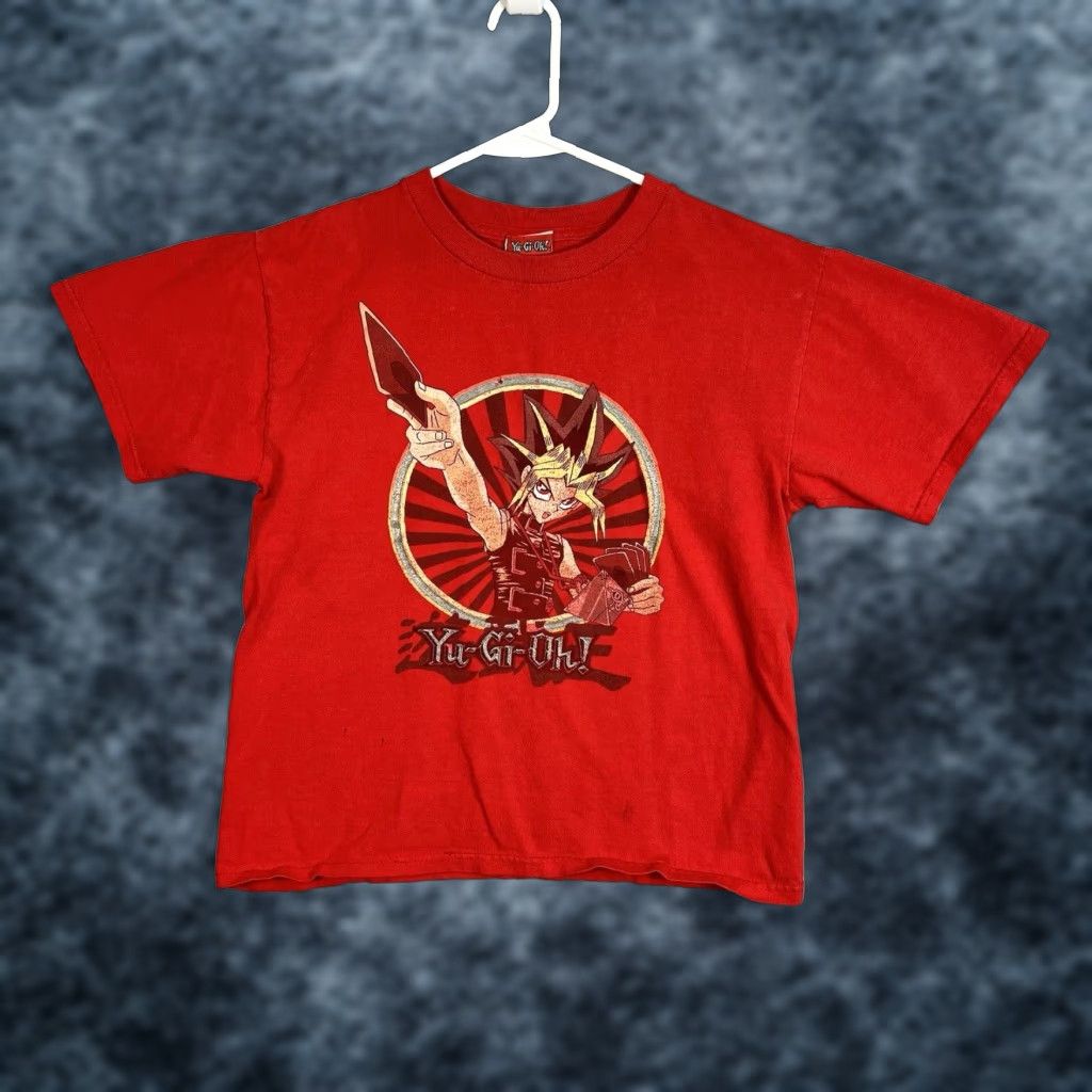Vintage Yu Gi Oh Anime Cartoon Mens Youth Large Xl Red Vintage T Shirt Hoodie, Sweatshirt | PodTeesHub.com