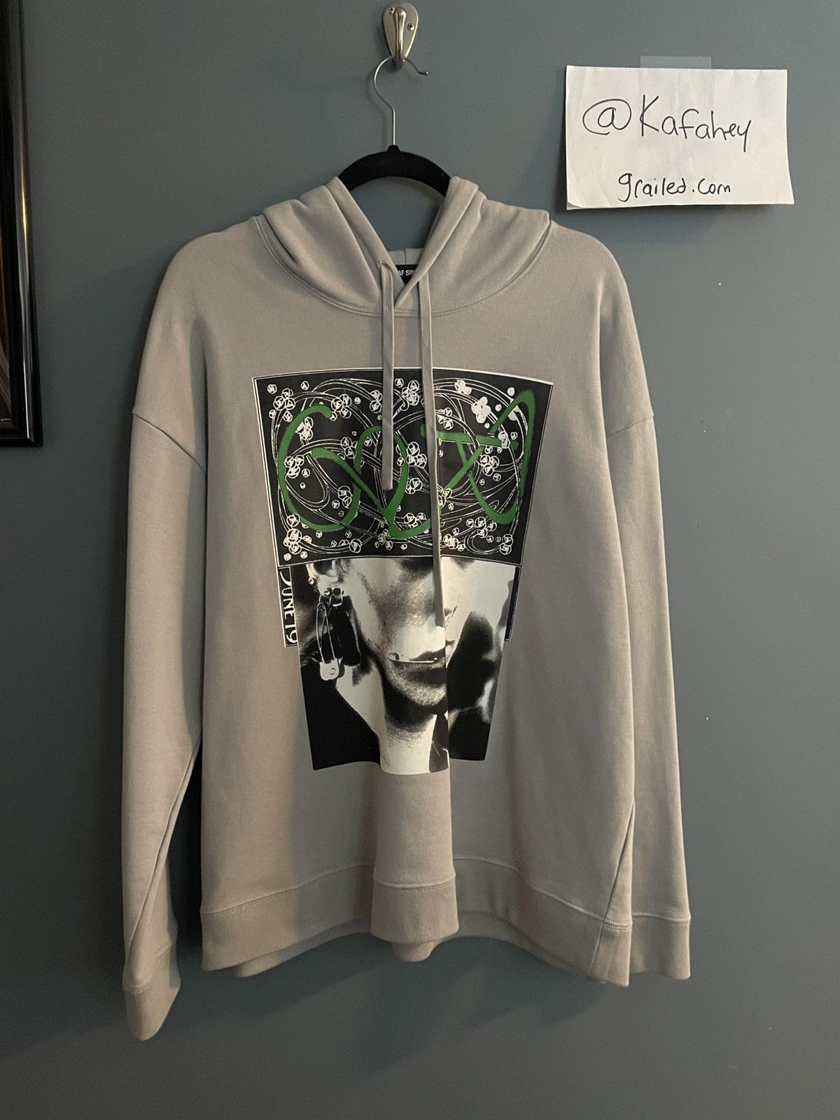 Simons Raf Simons Grey Graphic Hoodie Ss19 T-Shirts, Sweatshirt | PodTeesHub.com