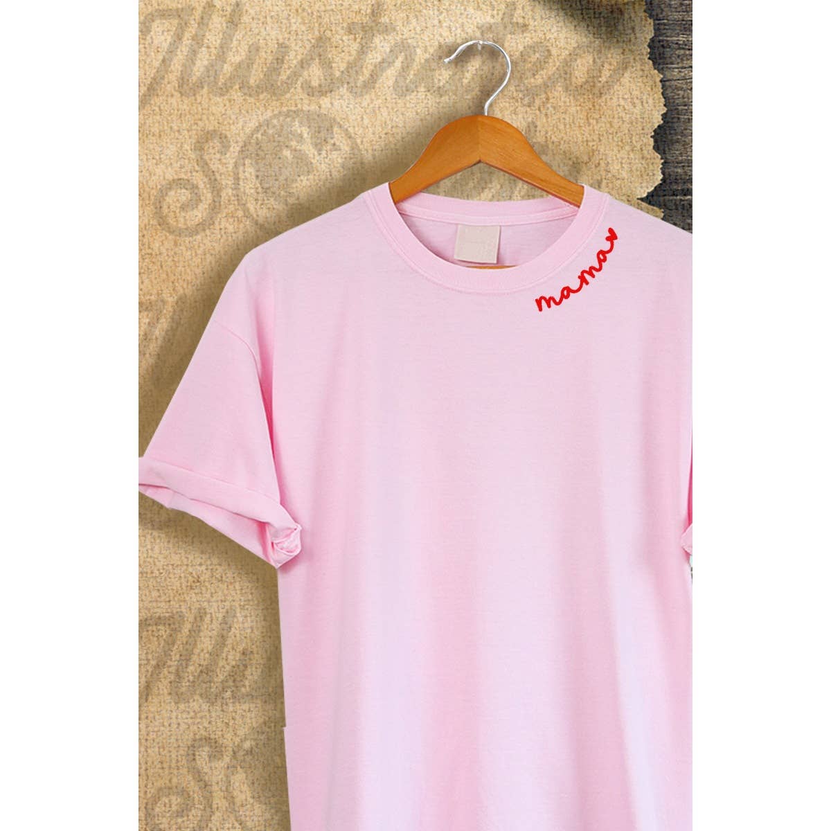 Mama Heart Embroidery Valentine  Vintage Graphic Tee Hoodie, Sweatshirt | PodTeesHub.com
