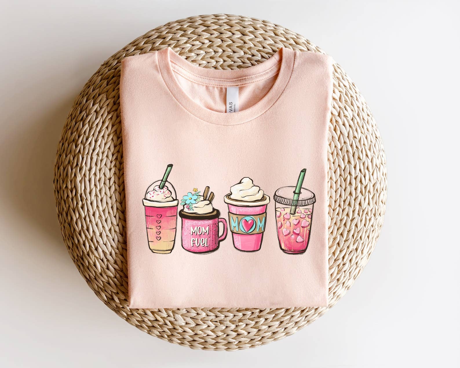 Mom Fuel Coffee Cups T-Shirt Hoodie, Sweatshirt | PodTeesHub.com